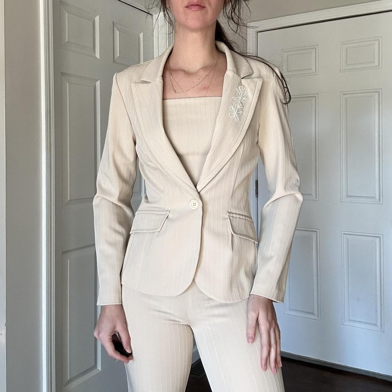 Cream White Pantsuit for Business Women, Formal Blazer Trouser Suit for  Women, Office Wear for Women, Executive Women Wear - Etsy