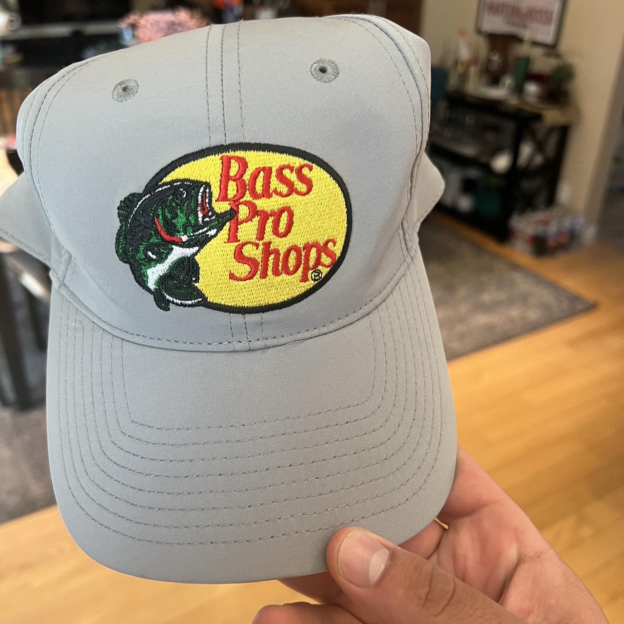 grey bass pro shops hat worn maybe once adjustable... - Depop