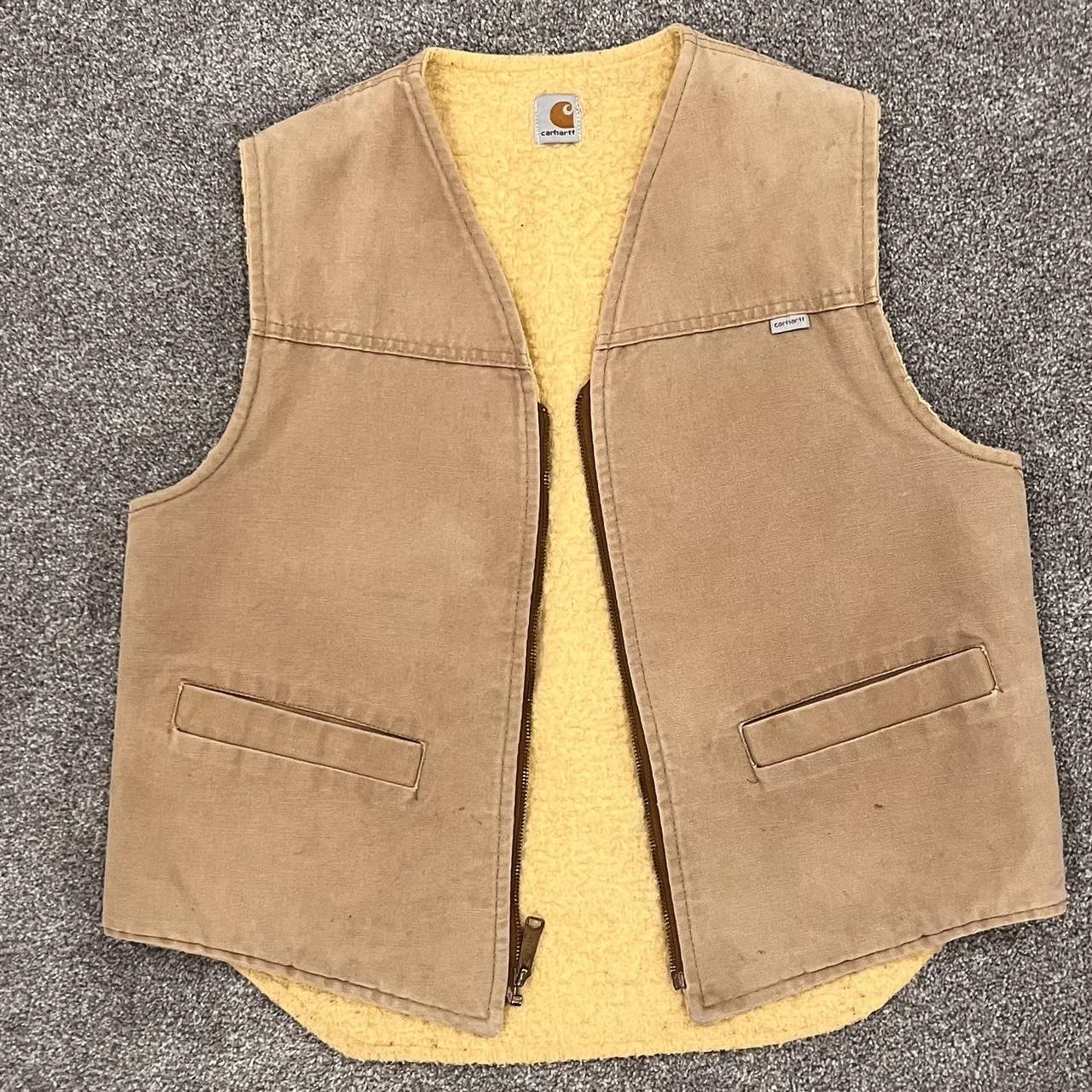 crazy carhartt vest size large good fit dm for... - Depop