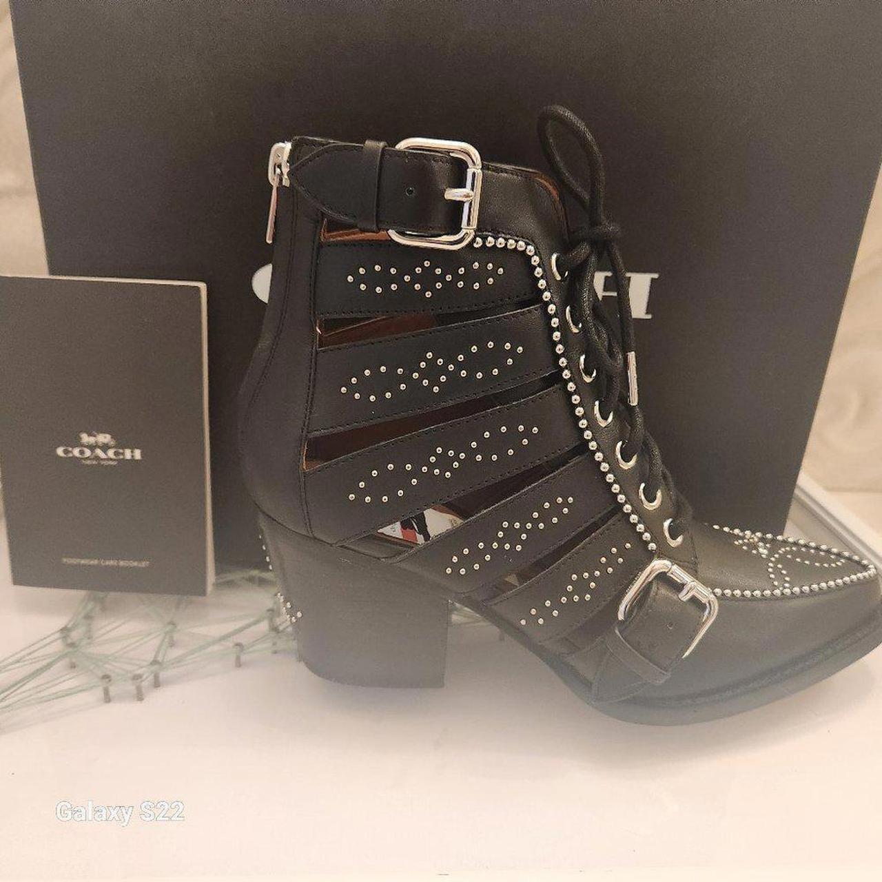 Coach studded booties best sale