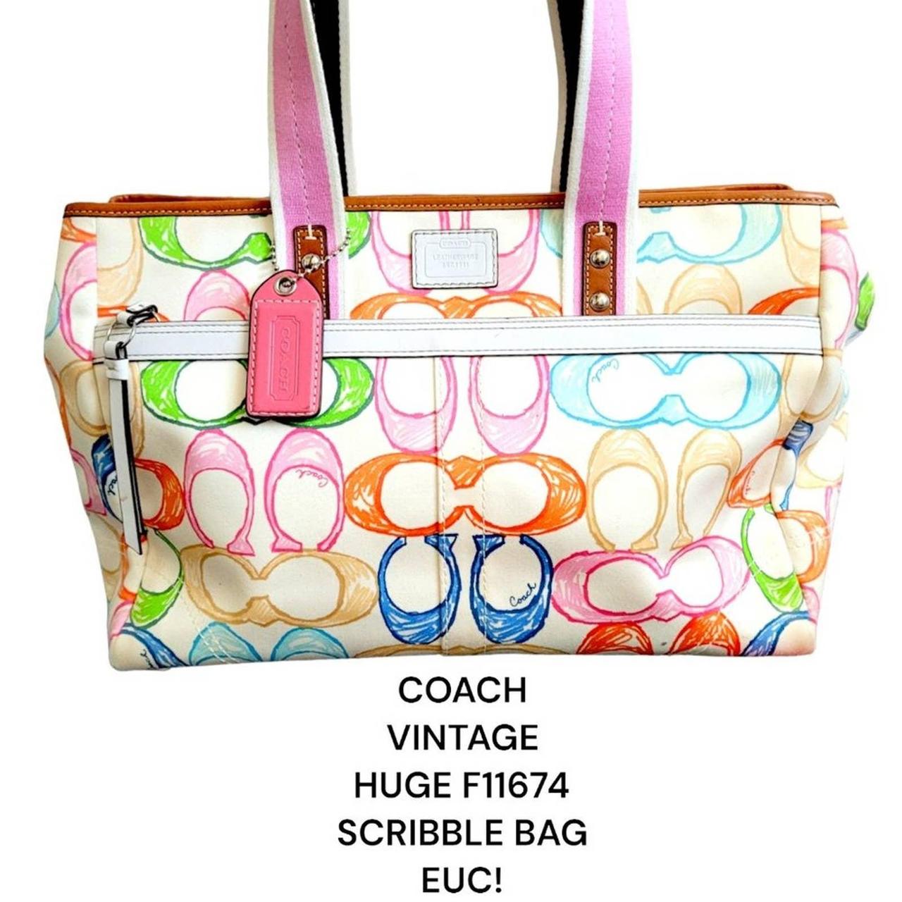 Coach Hamptons Multicolored Scribble Tote 10673 online