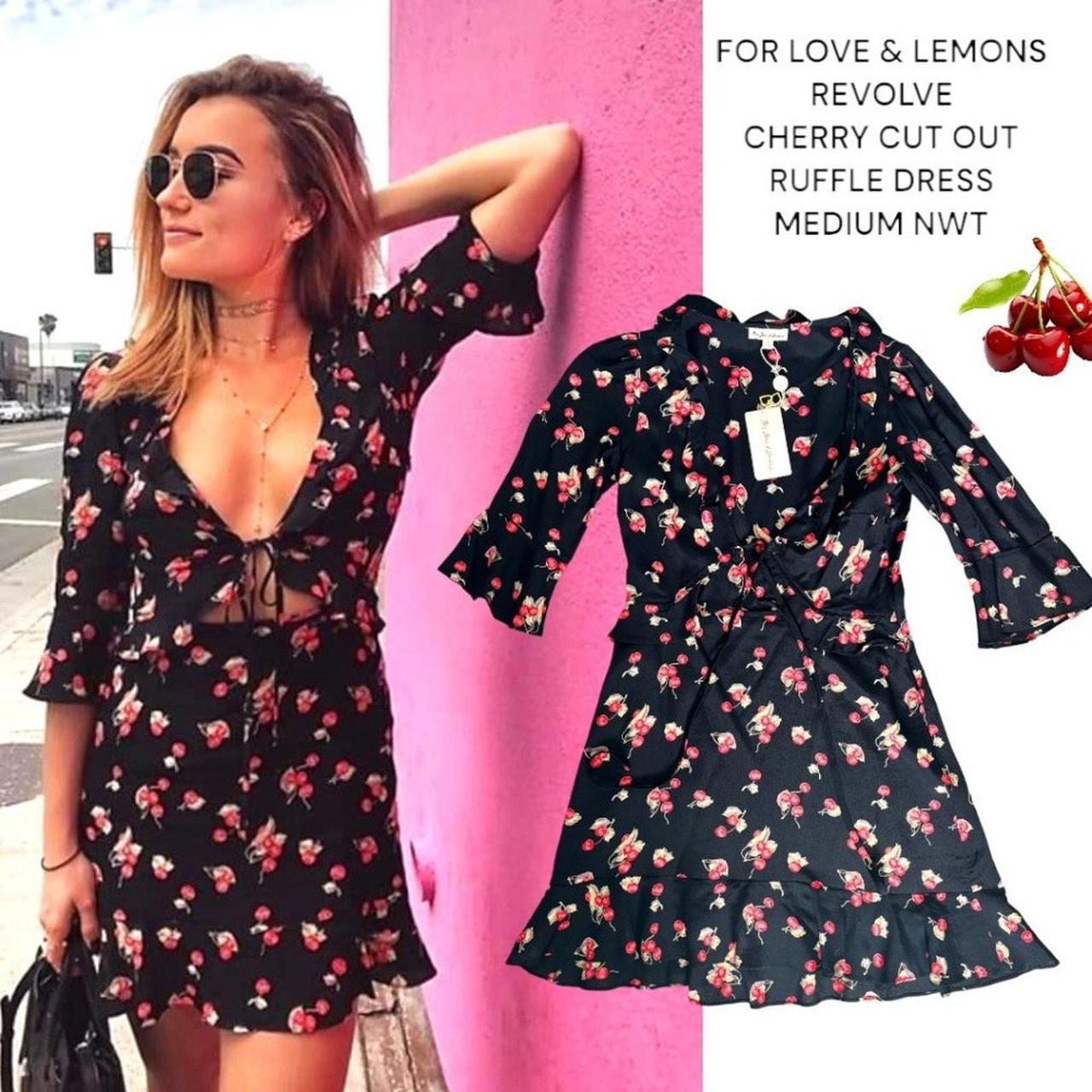 REVOLVE FOR LOVE LEMONS CHERRY RUFFLE CUT OUT