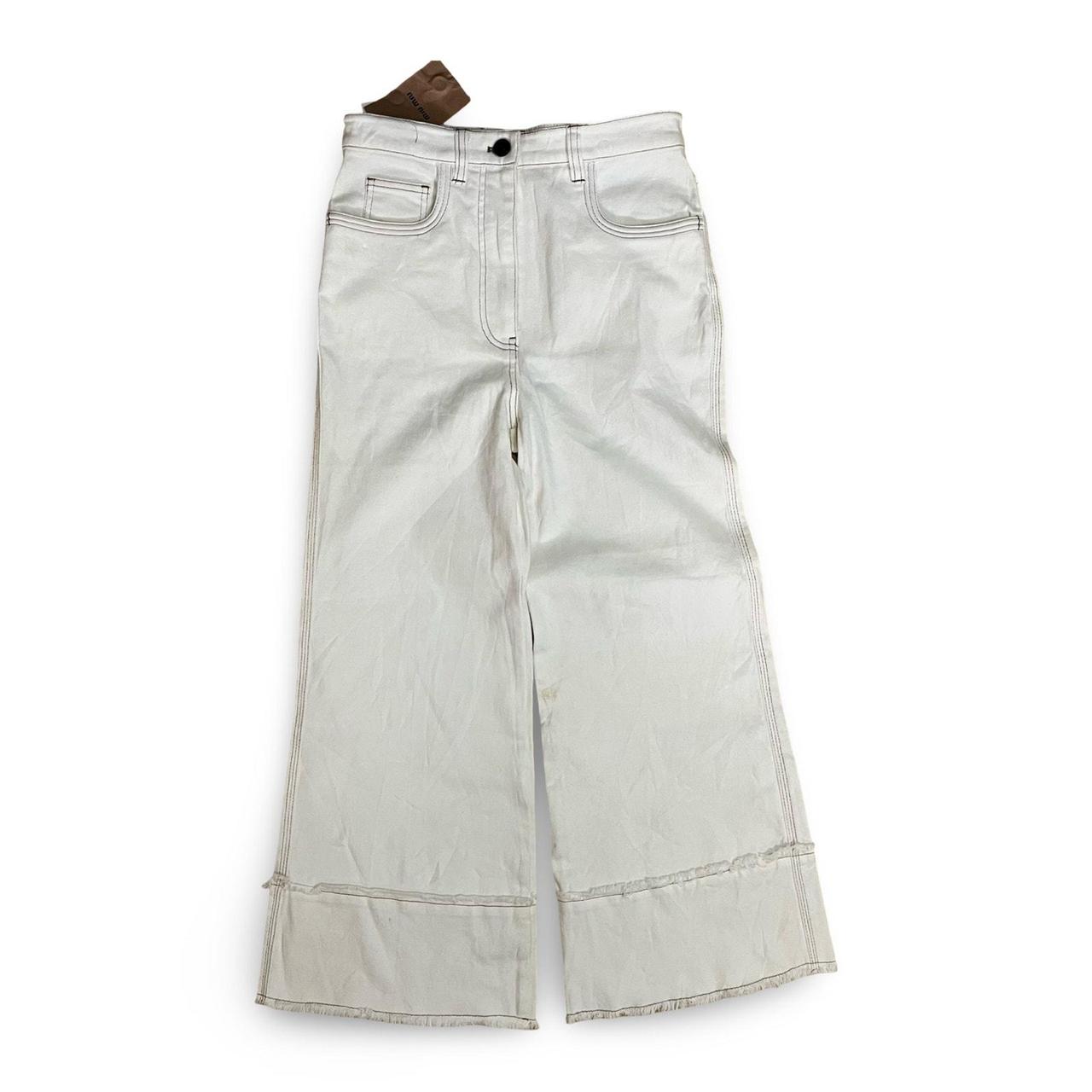 Miu Miu Women's Pants - White - 28" – Miu Miu Wid… - image 2