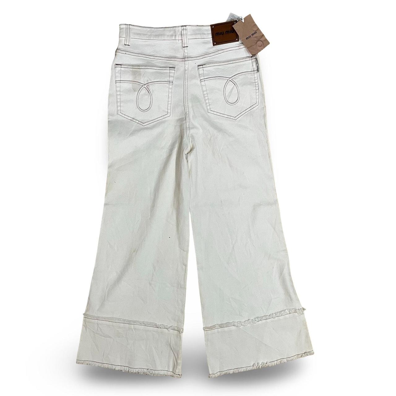 Miu Miu Women's Pants - White - 28" – Miu Miu Wid… - image 3