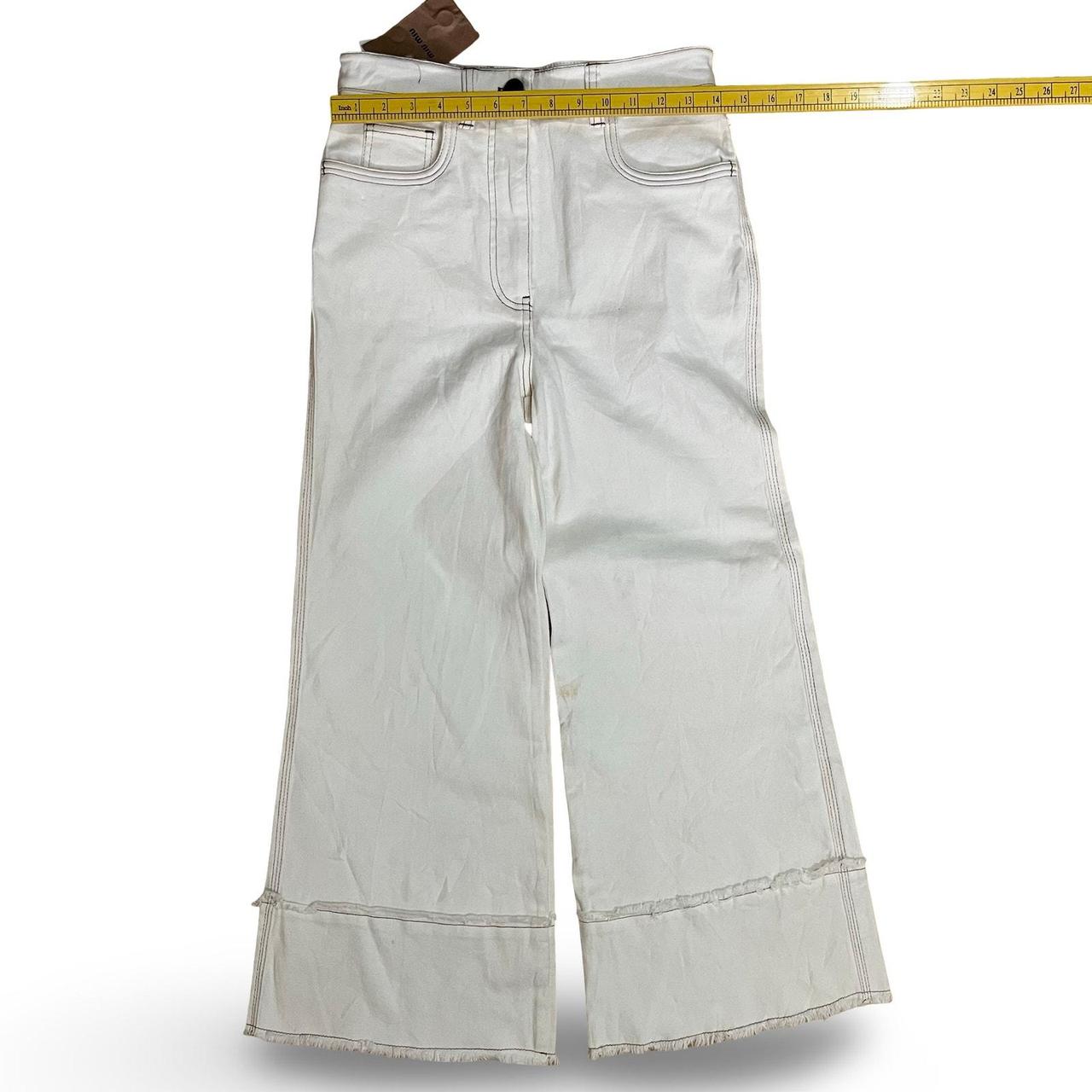 Miu Miu Women's Pants - White - 28" – Miu Miu Wid… - image 4