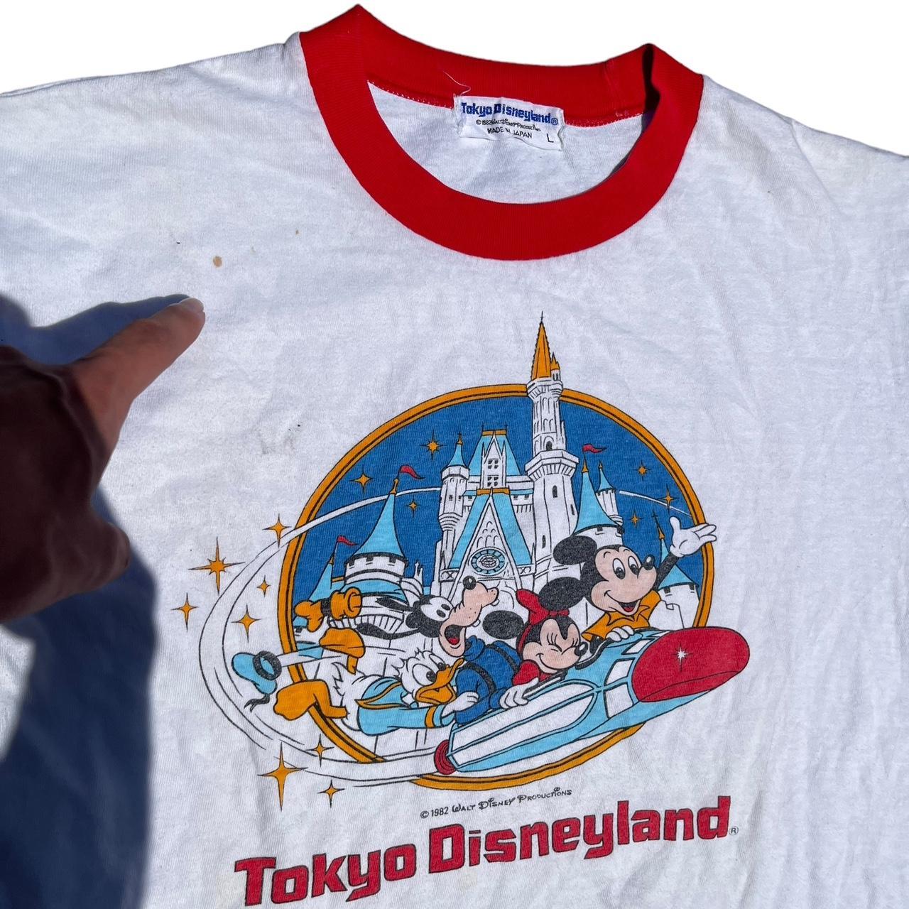 Vintage store Tokyo Disneyland Grand Opening Ringer T-shirt Single Stitch 1982 Medium