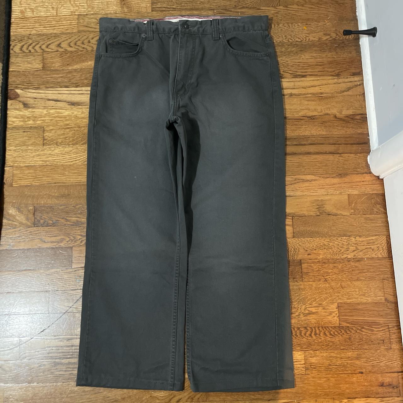 Dockers gray wide leg 34x29 Flaws:None, Like... - Depop