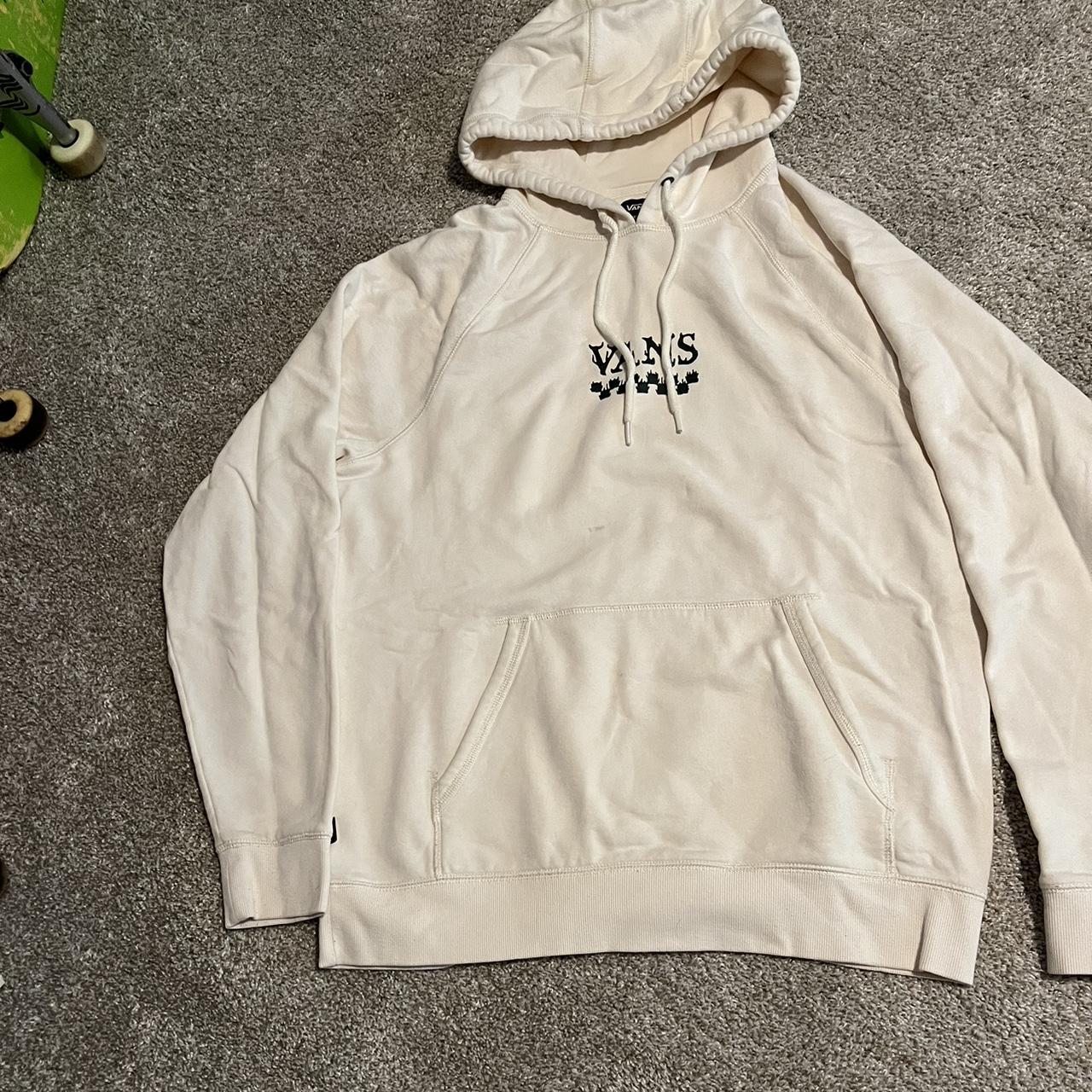 Vans creme hoodie L - Depop