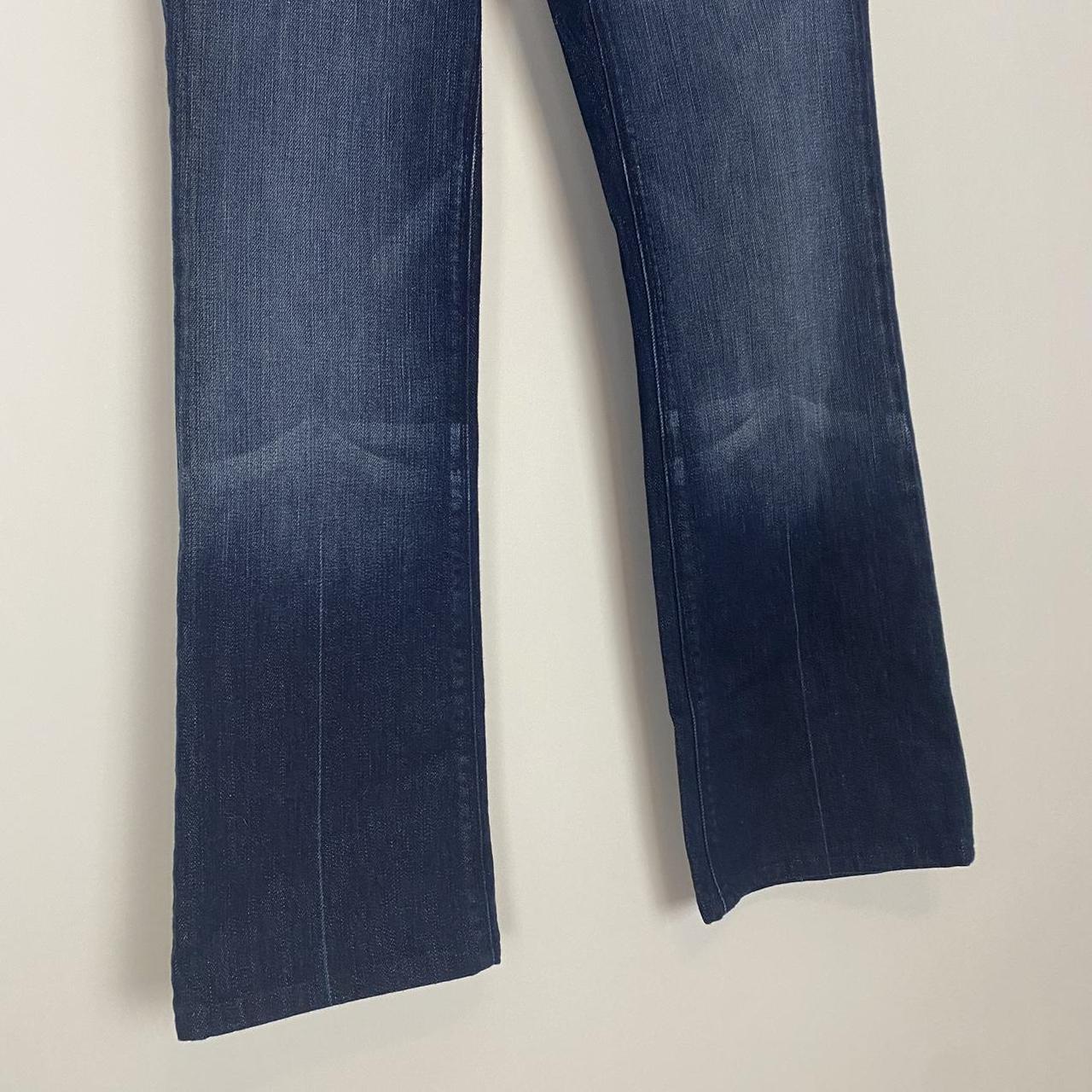 7 For All Mankind Women's Navy and Blue Jeans | Depop