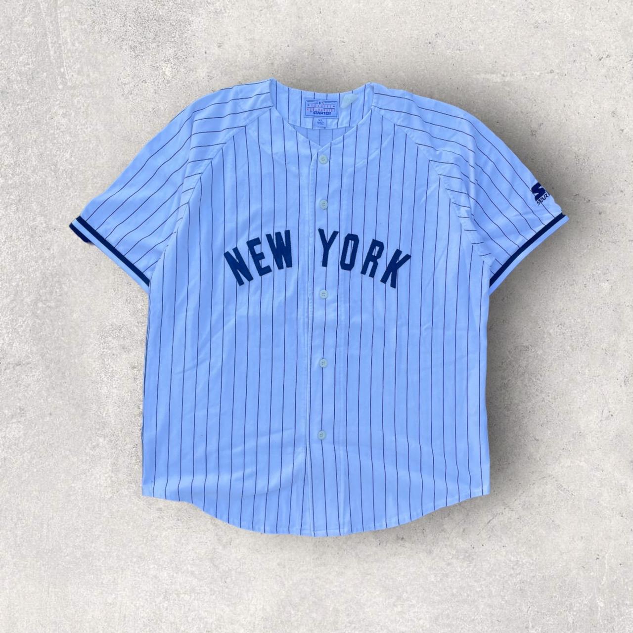 Vintage New York Yankees Starter Baseball Jersey Size XL White 