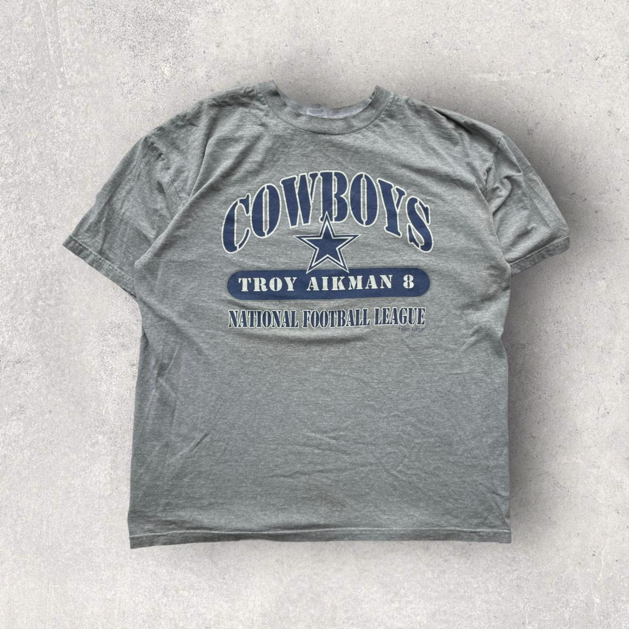 VINTAGE 90s Dallas Cowboys Troy Aikman Shirt - Depop