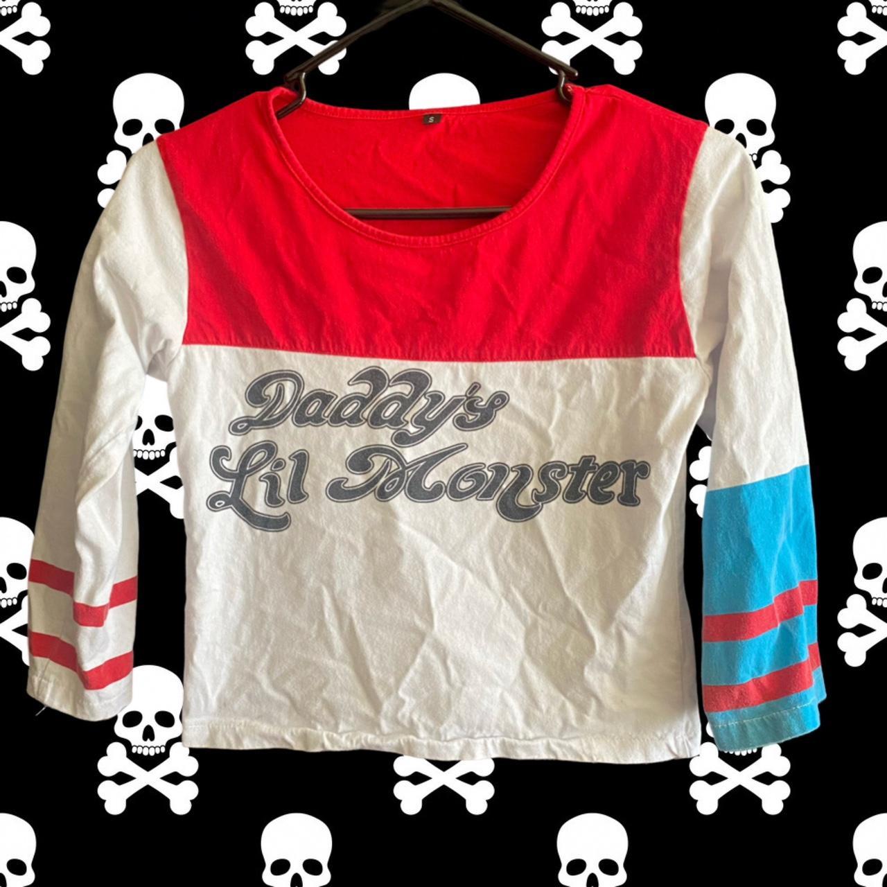 ♥️💙 HARLEY QUINN CROP TOP 💙♥️ adorable long sleeve... Depop