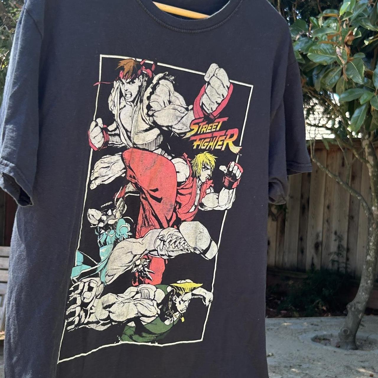 Street Fighter 2 shops Graphic Black T-shirt Retro 90s