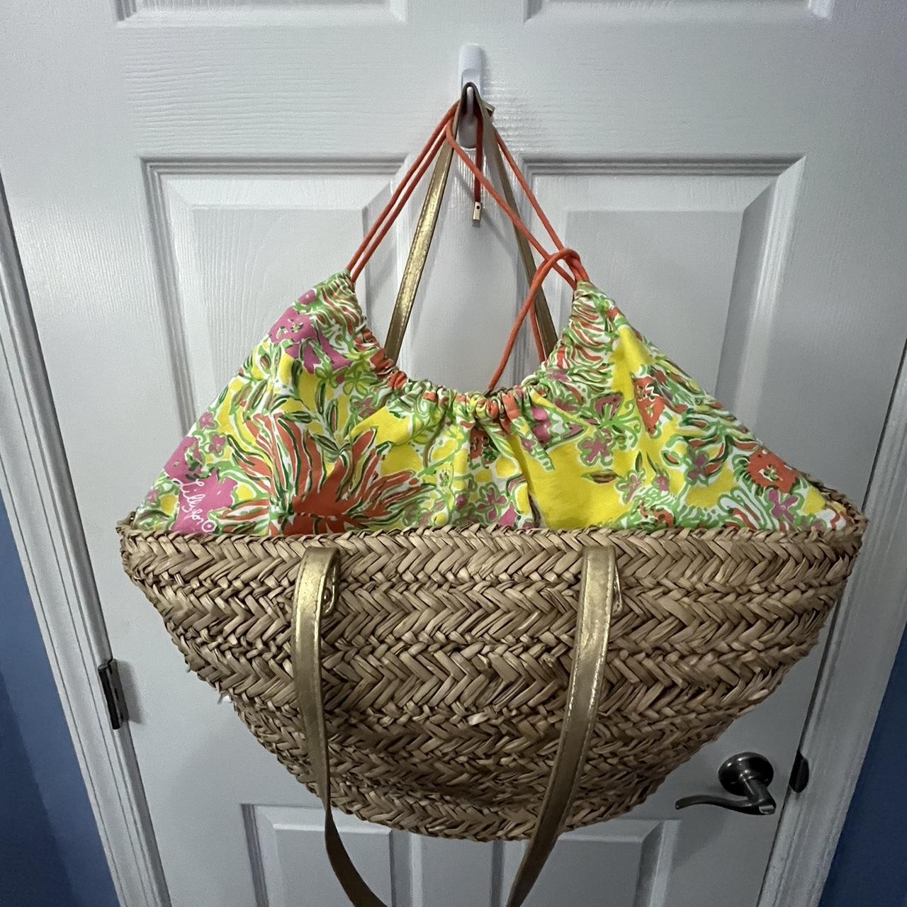 Lilly pulitzer best sale straw bag