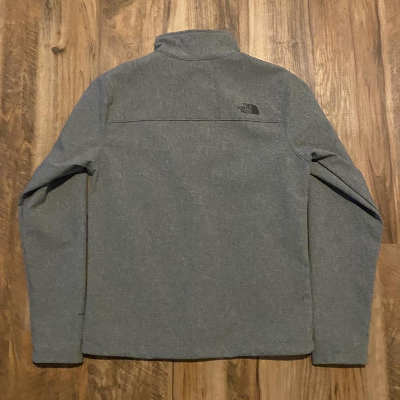 The North Face waterproof fleece lined zip up (Grey)... Depop