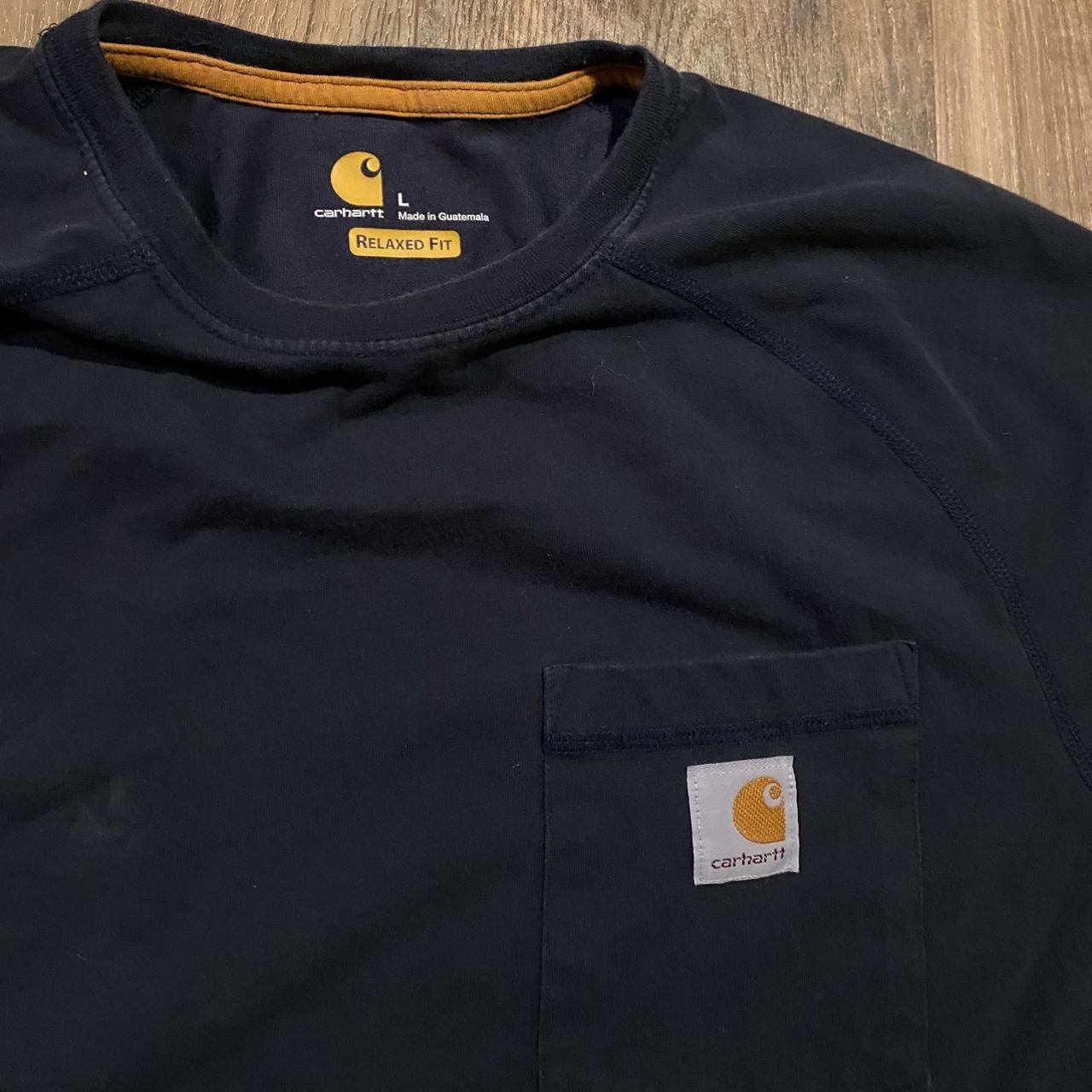 Carhartt force pocket tee •Size: Large •nice navy... - Depop