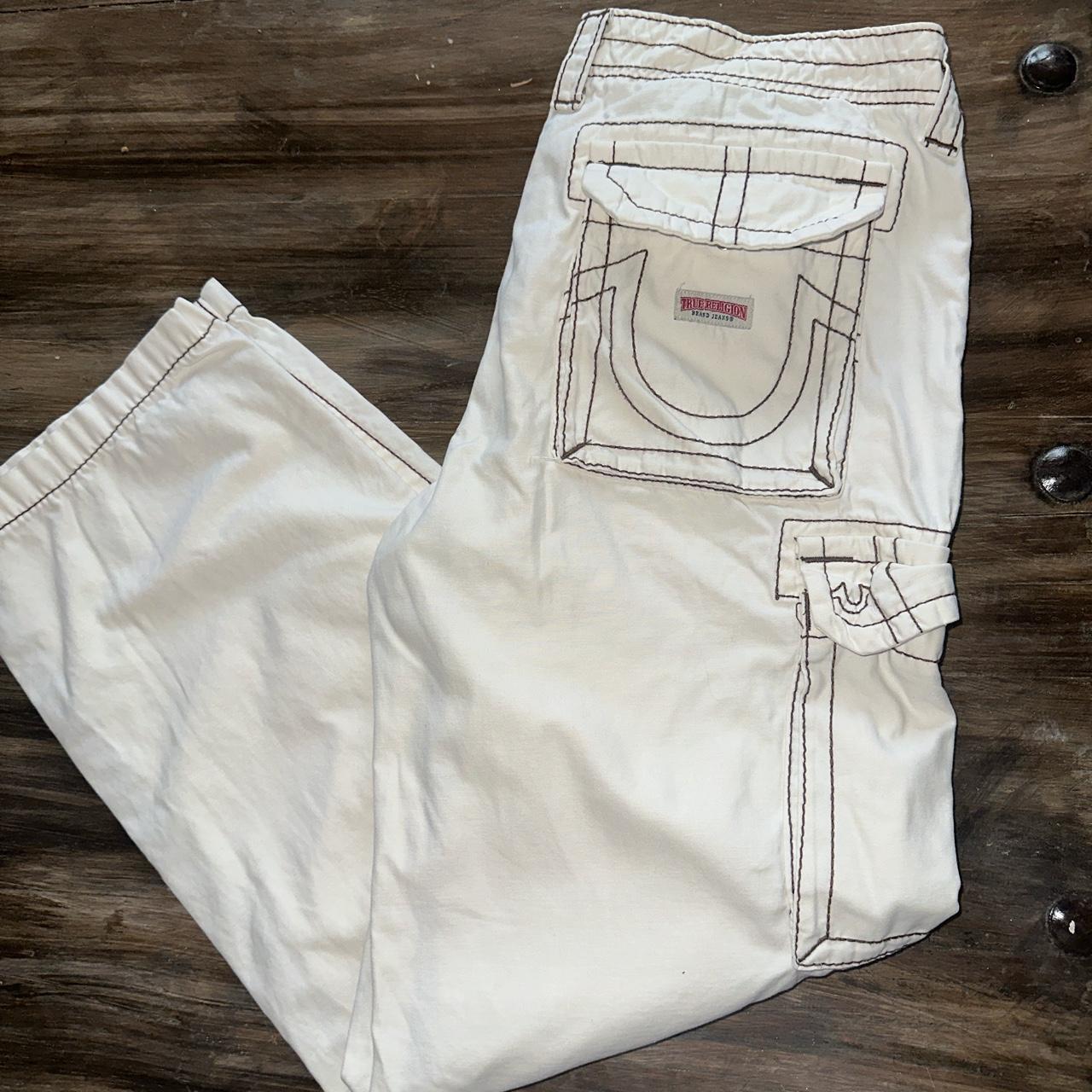 Crème cargo pants #cargos #truereligion #streetwear - Depop
