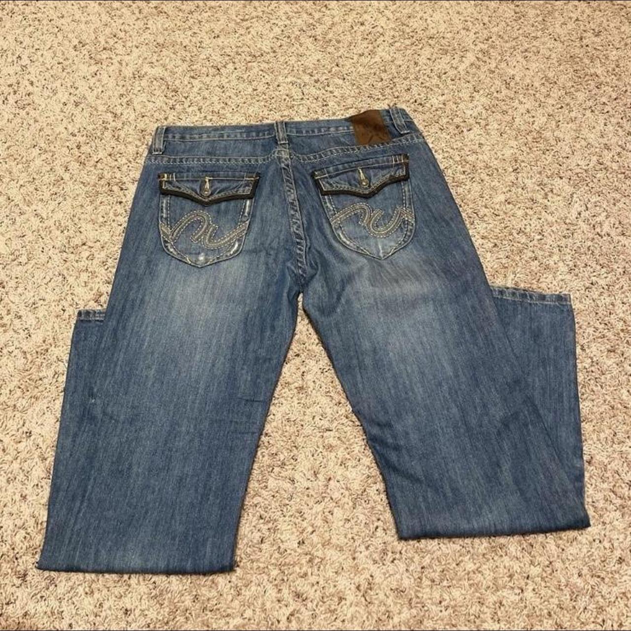 Men's Black and Blue Jeans | Depop