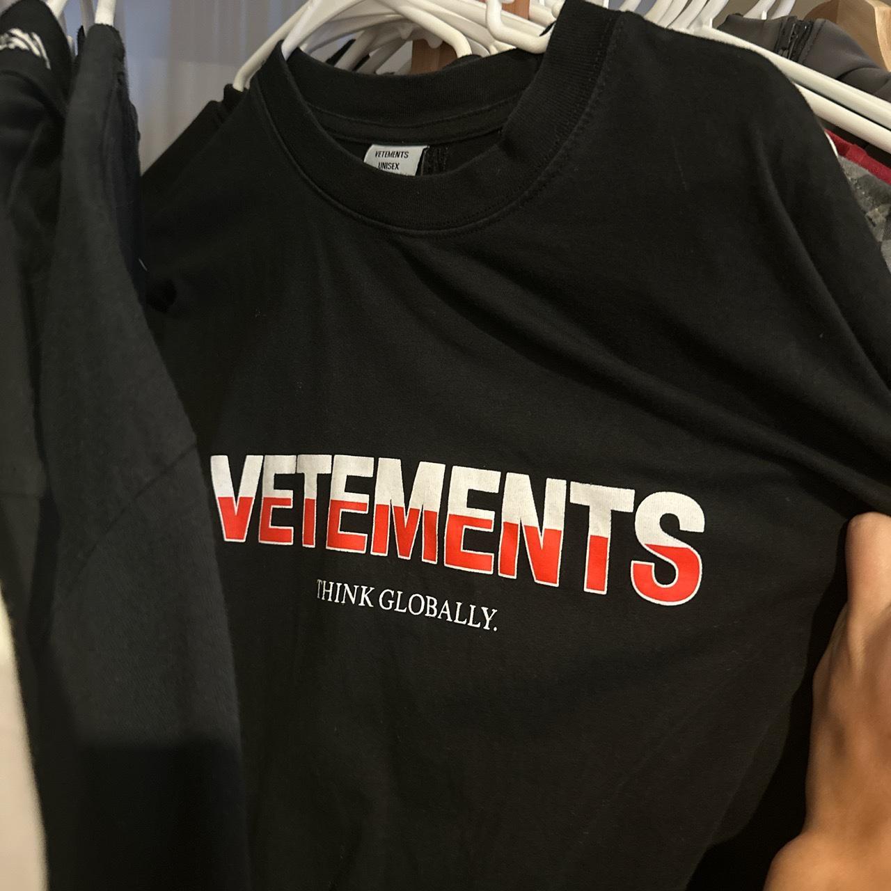 Vetements “Think globally” Poland tee. Not 100% sure... - Depop