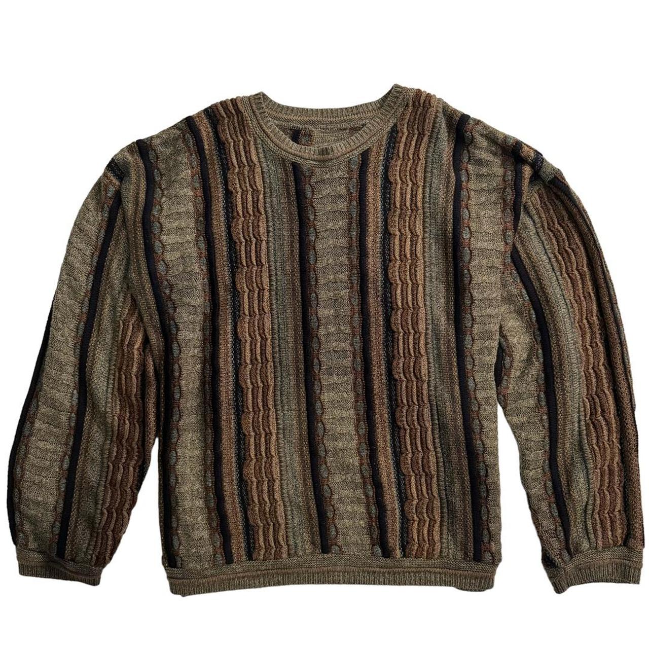 Green online coogi style knit sweater