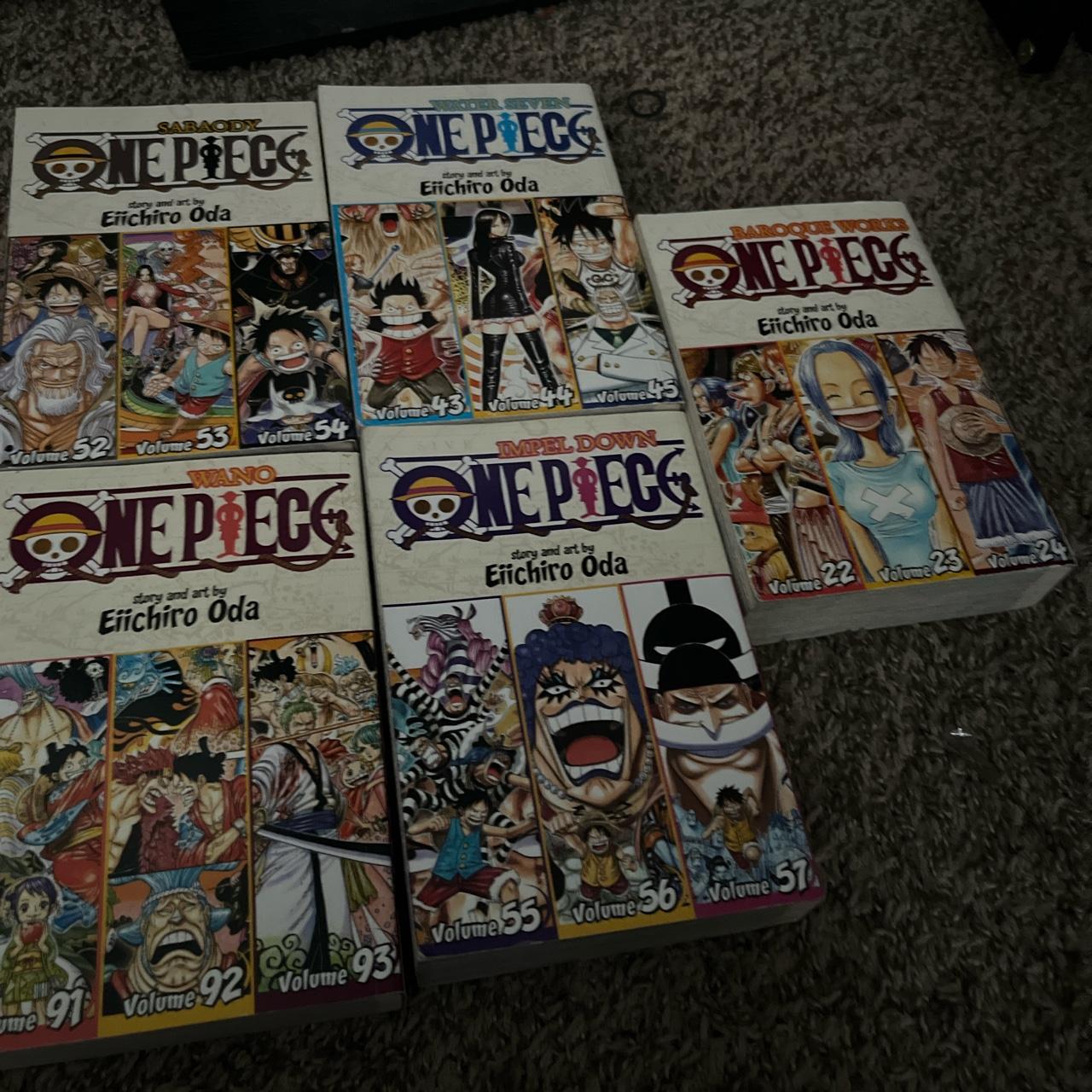 one piece manga omnibus vols 2224 4345 5254... Depop