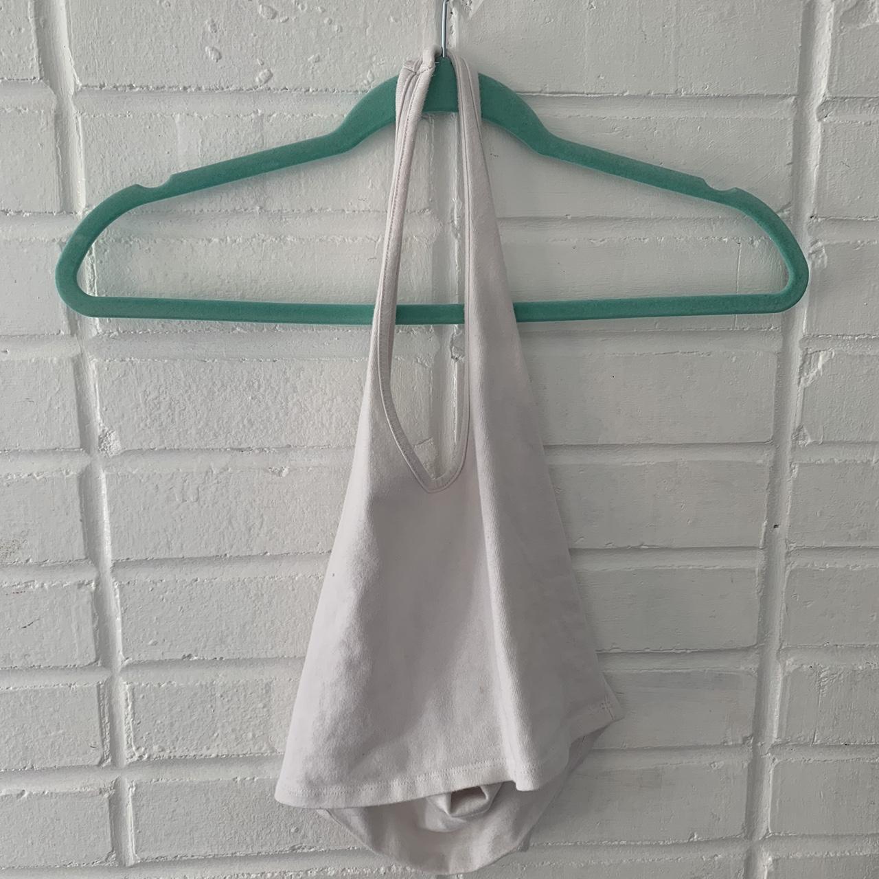 Brandy Melville White Halter Top size small - has - Depop