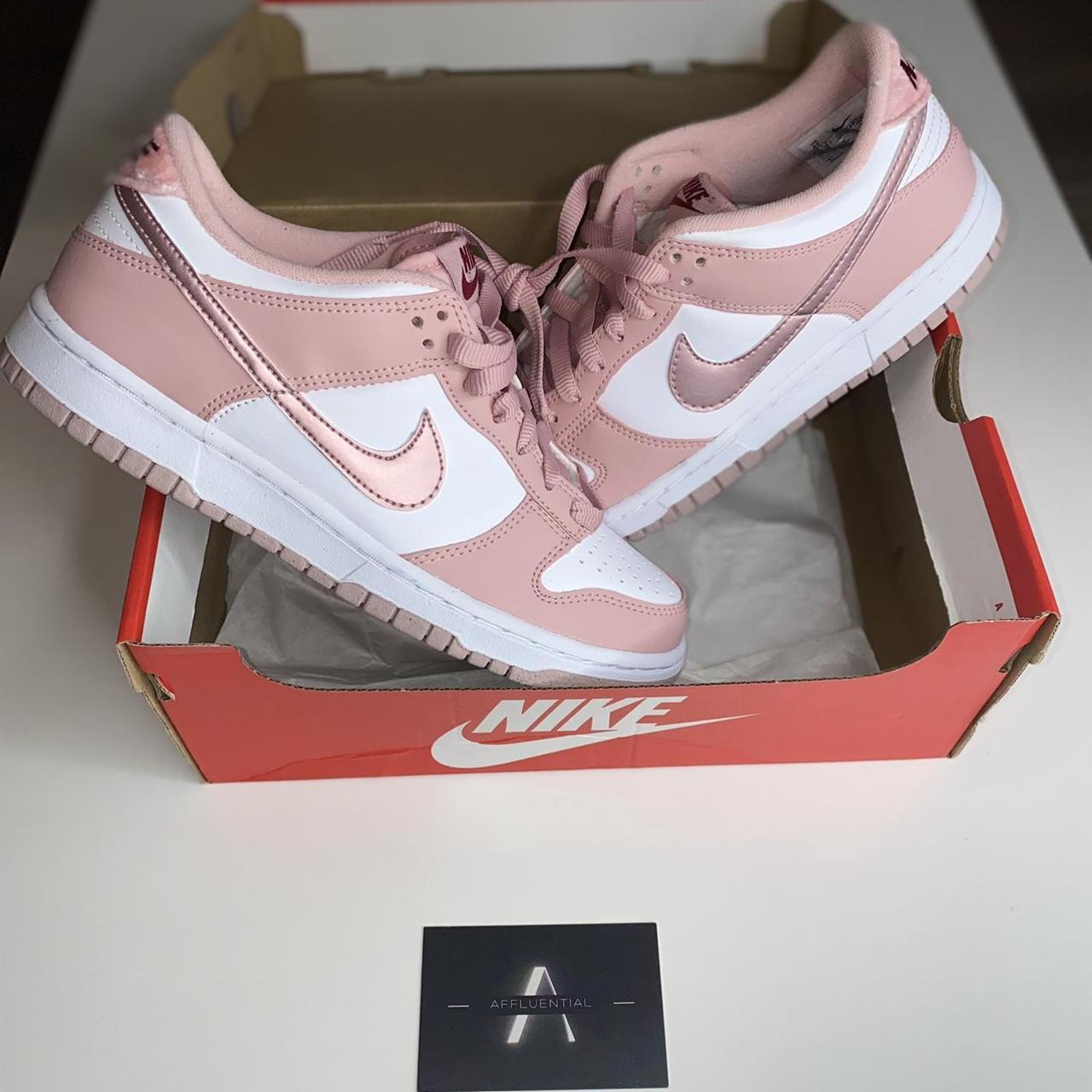 Nike dunk low pink velvet uk... - Depop