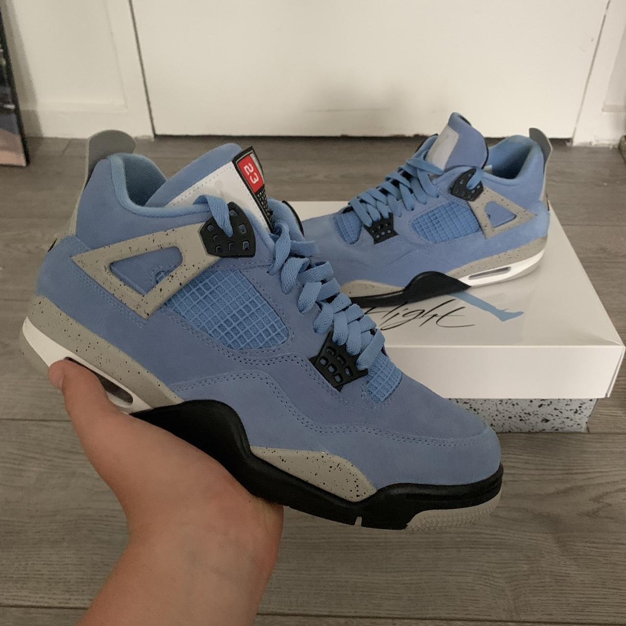 Jordon 4 university blue & Air Jordan 4 Retro SE GS... Depop