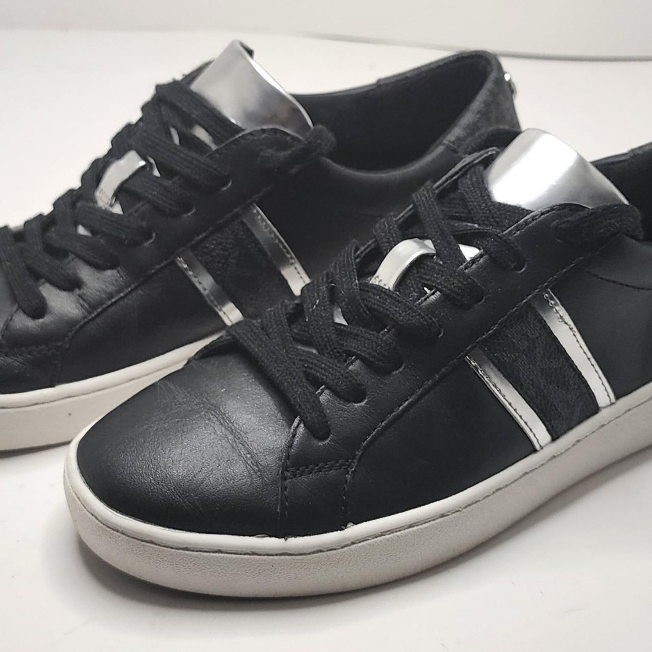 Michael kors black 2024 and silver sneakers