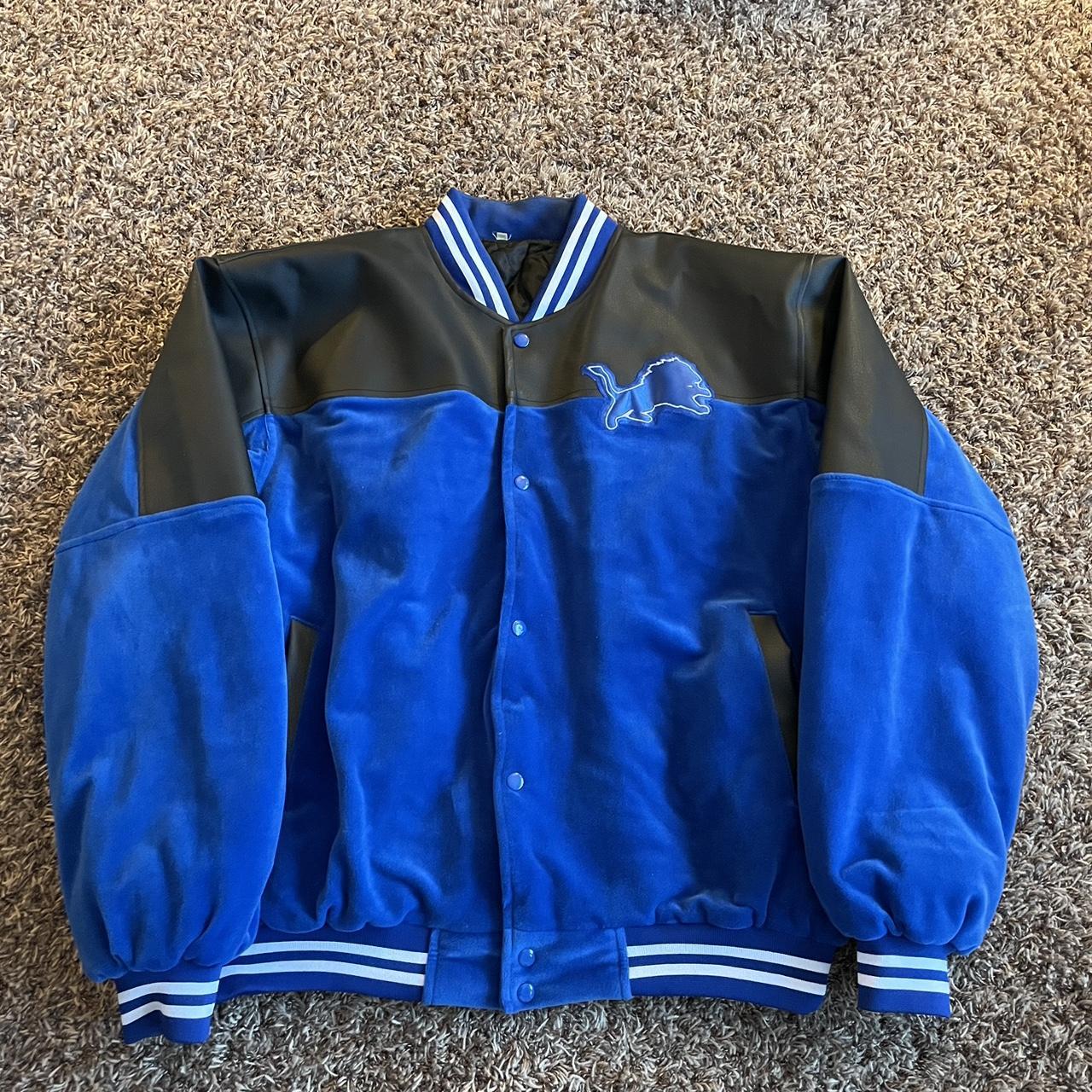 Vintage 90's Detroit Lions Varsity style jacket Size - Depop