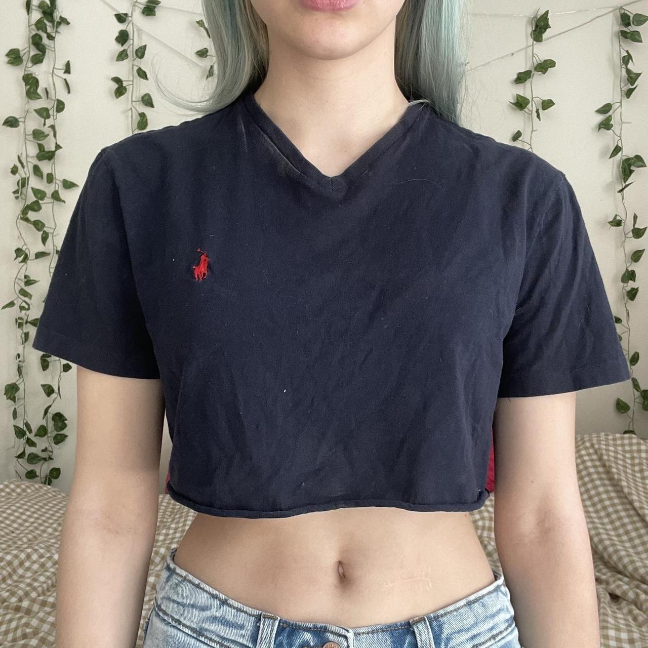 Black Polo Ralph Lauren Crop Top Size S Super cute,... - Depop
