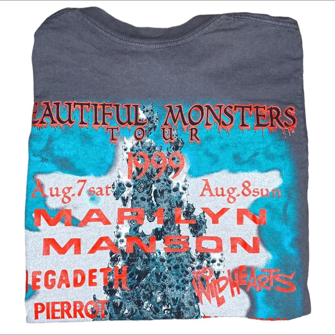 ⛓ VINTAGE 1999 BEAUTIFUL MONSTERS TOUR GRAPHIC... - Depop