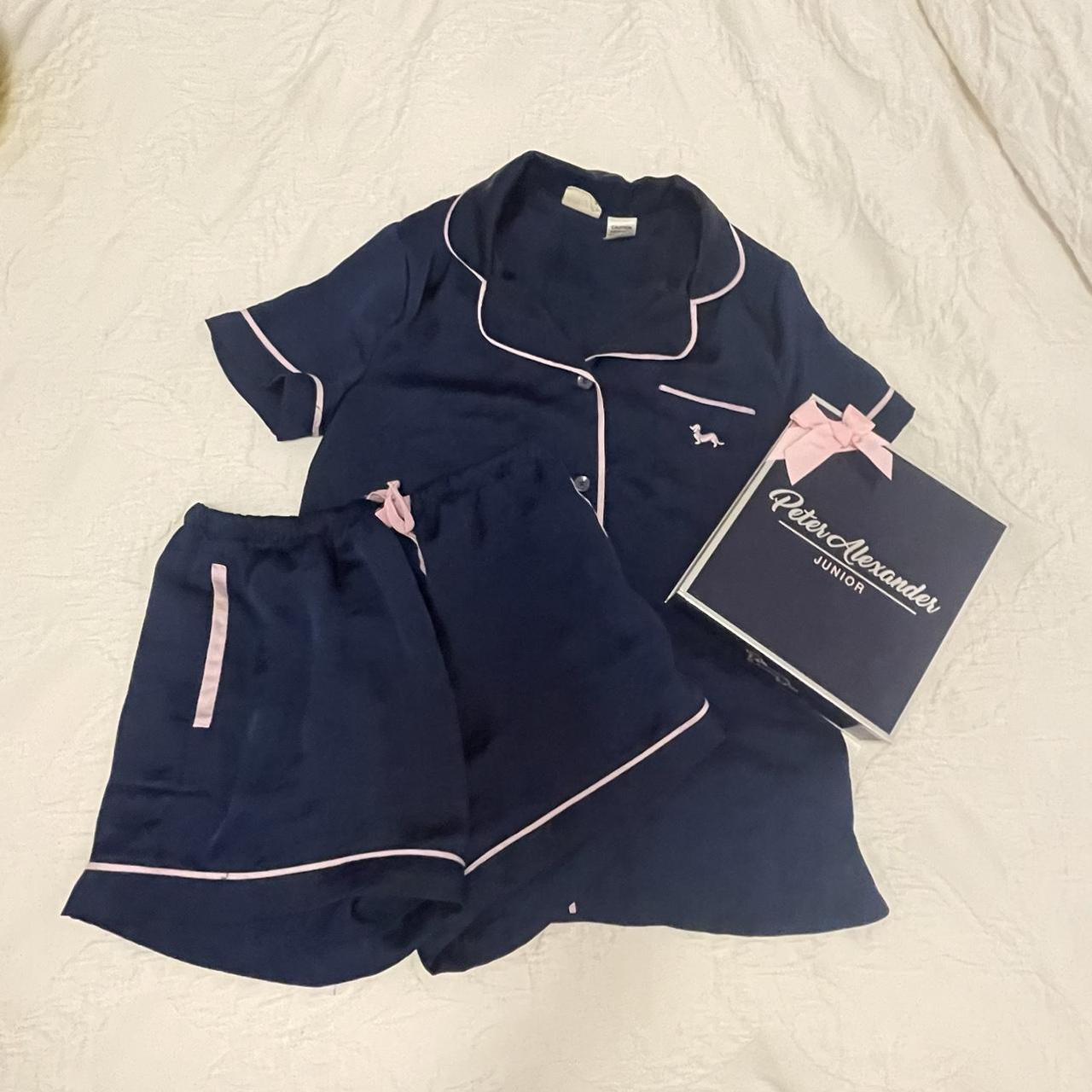 Peter Alexander navy satin pjs - size 12 They don’t... - Depop