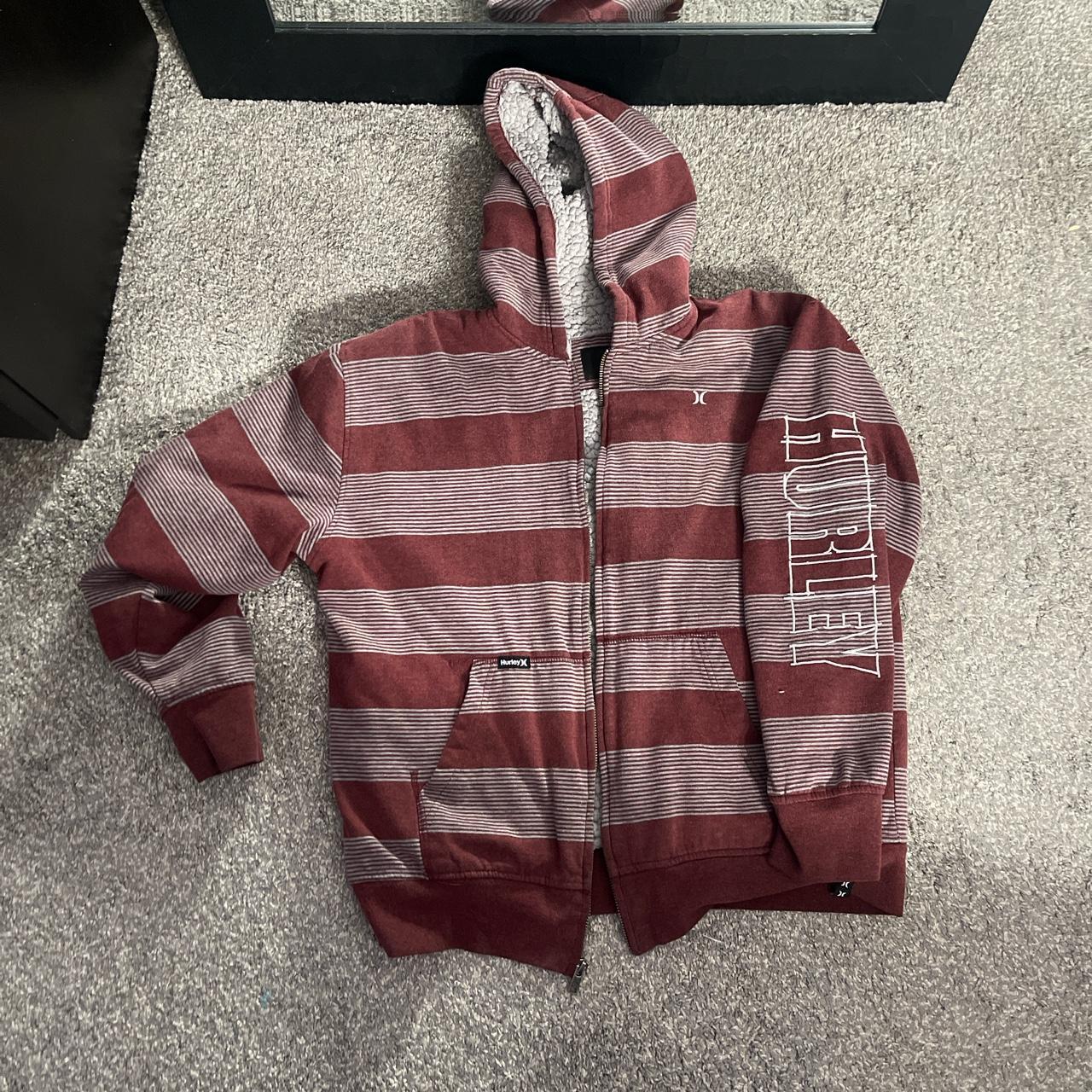 Vintage striped hurley zip up tagged xl fits like a... - Depop