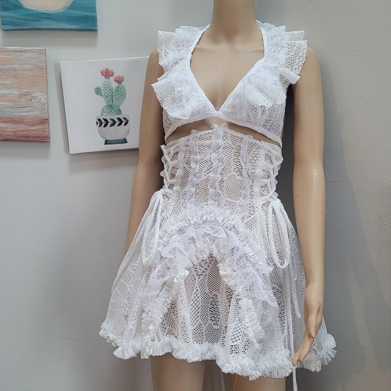 Women's White Fancydress Depop