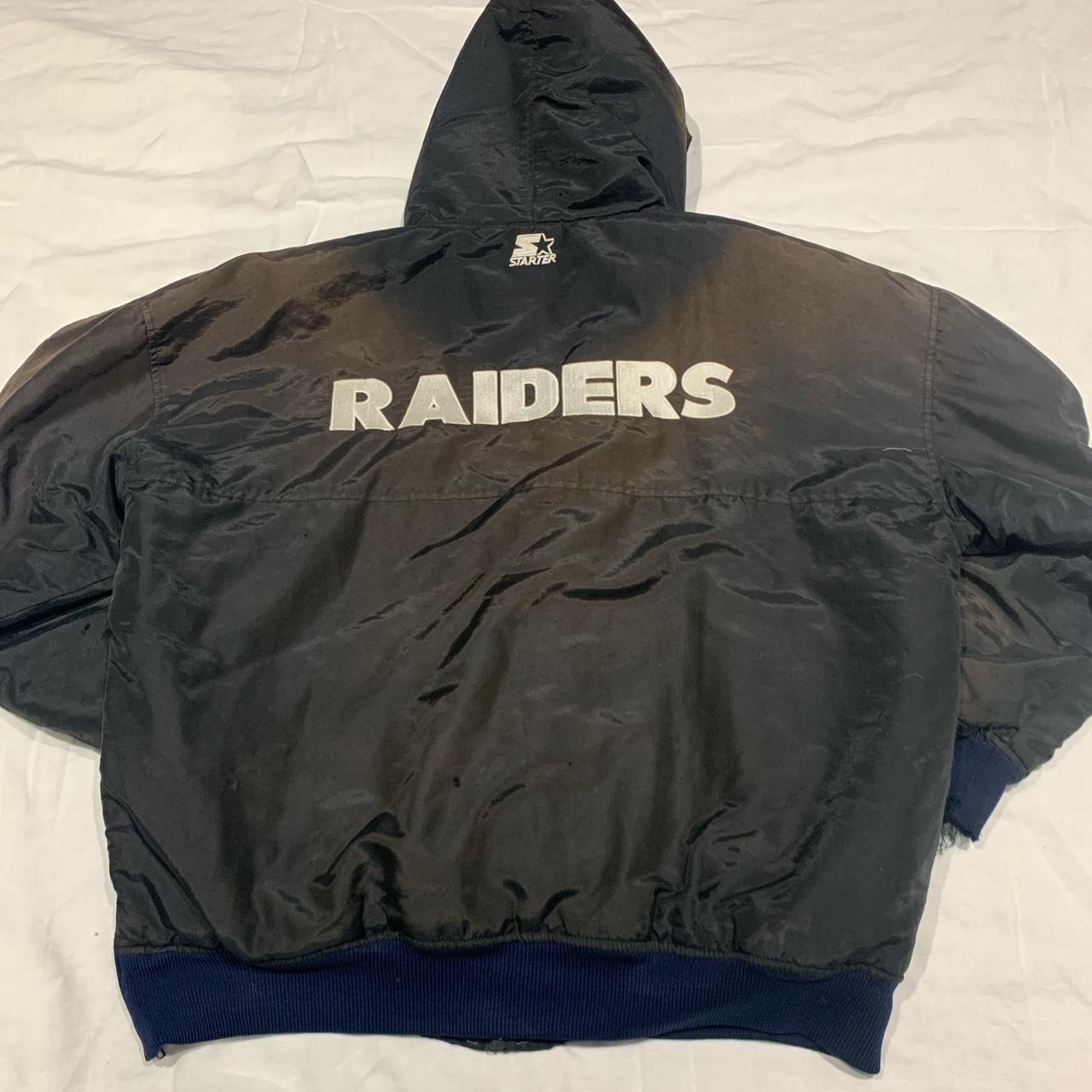 XL Oakland Raiders Starter Hoodie Good condition. - Depop