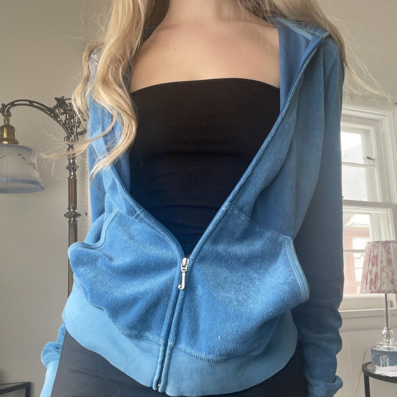 Baby blue juicy couture best sale zip up