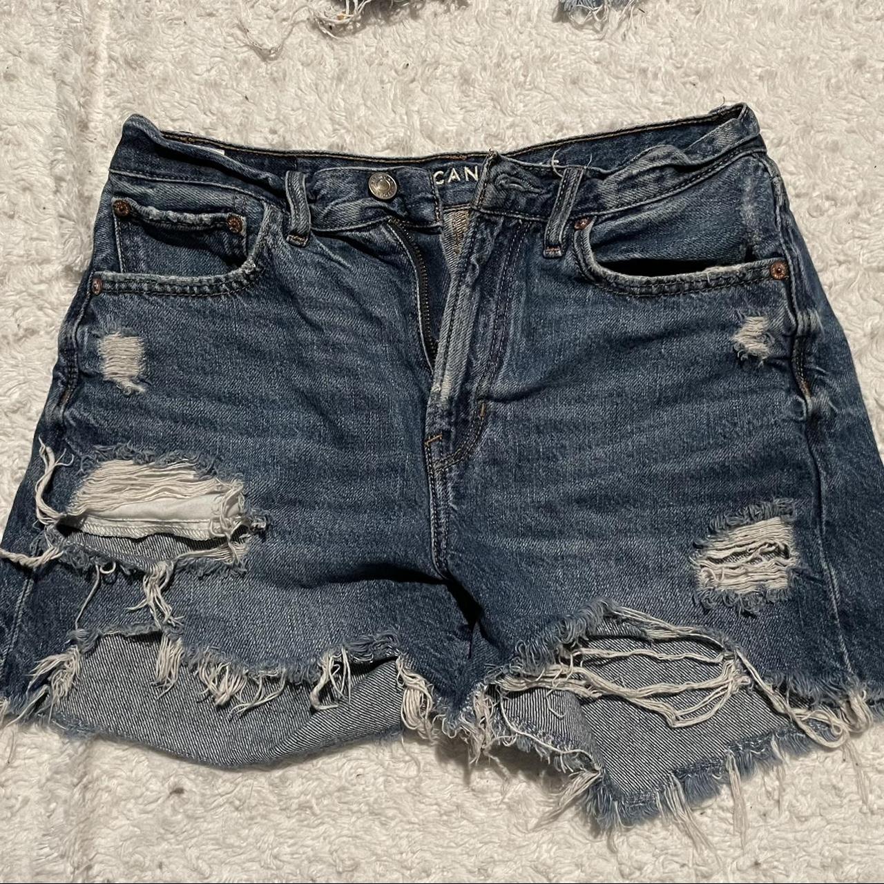 Dark Blue American Eagle Denim Shorts Size 2 Depop