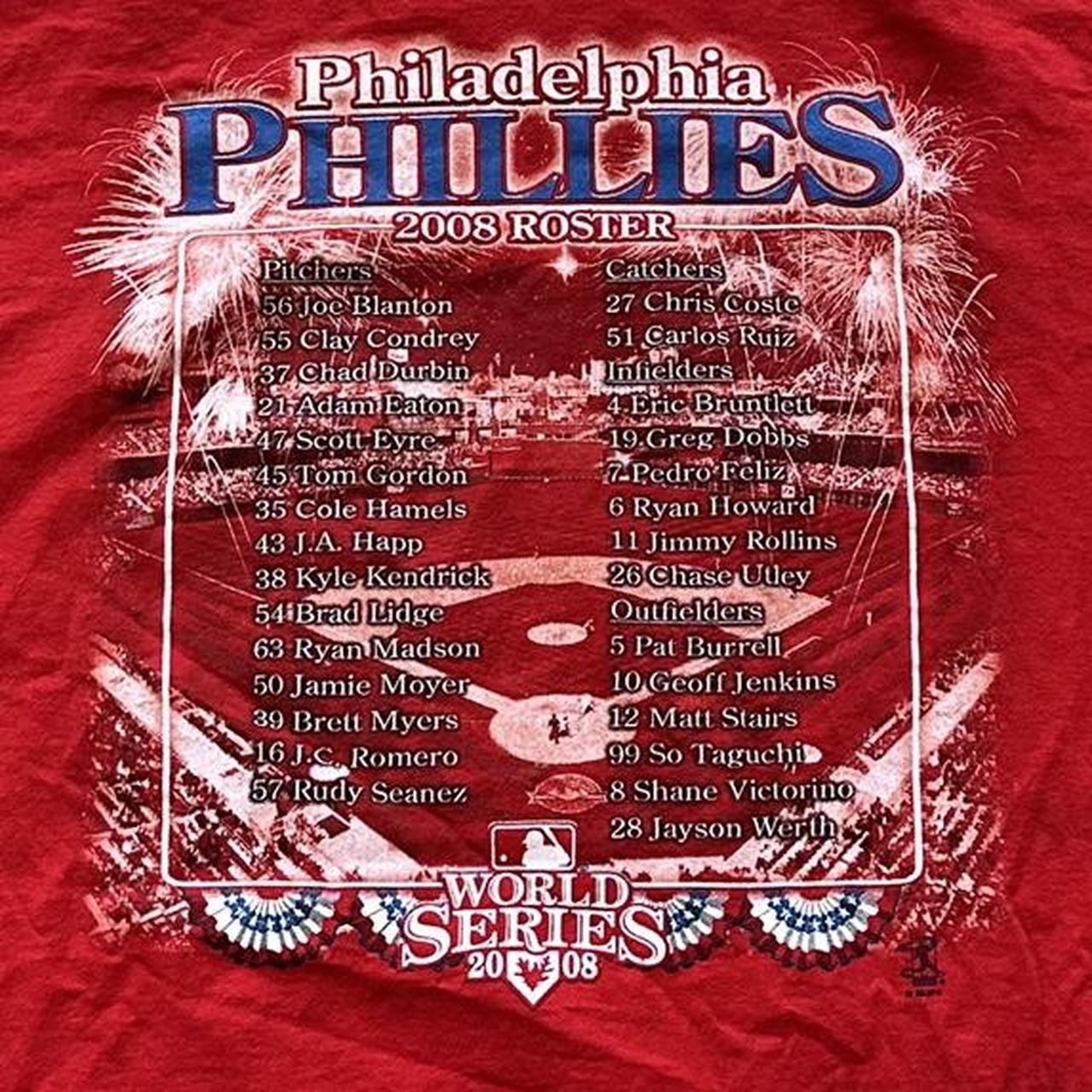 2008 Phillies World Series Roster Tee, Front