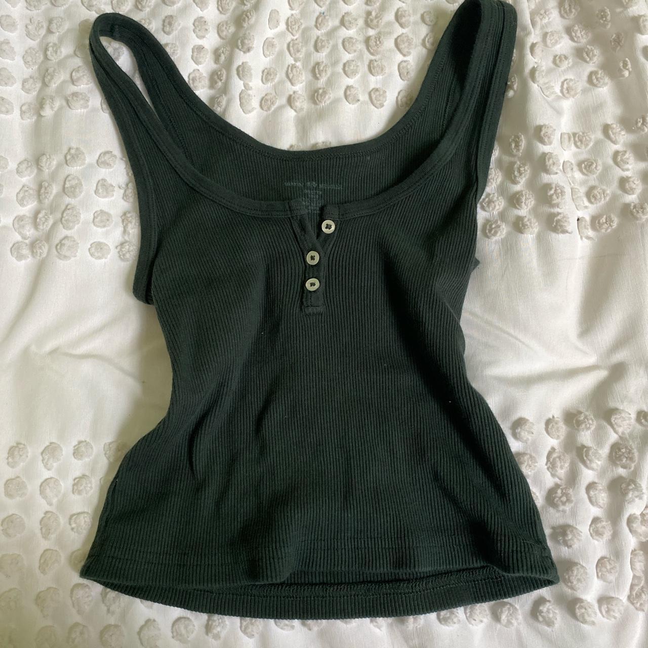 SO CUTE Brandy melville green Dalis tank top ONE SIZE Depop