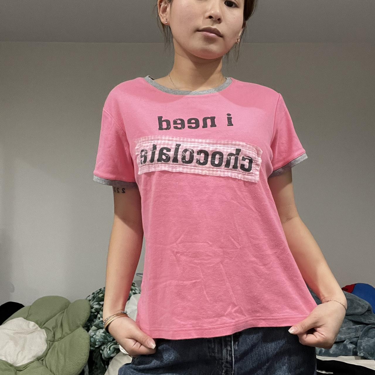 Angel Blue Women's Pink T-shirt (2)