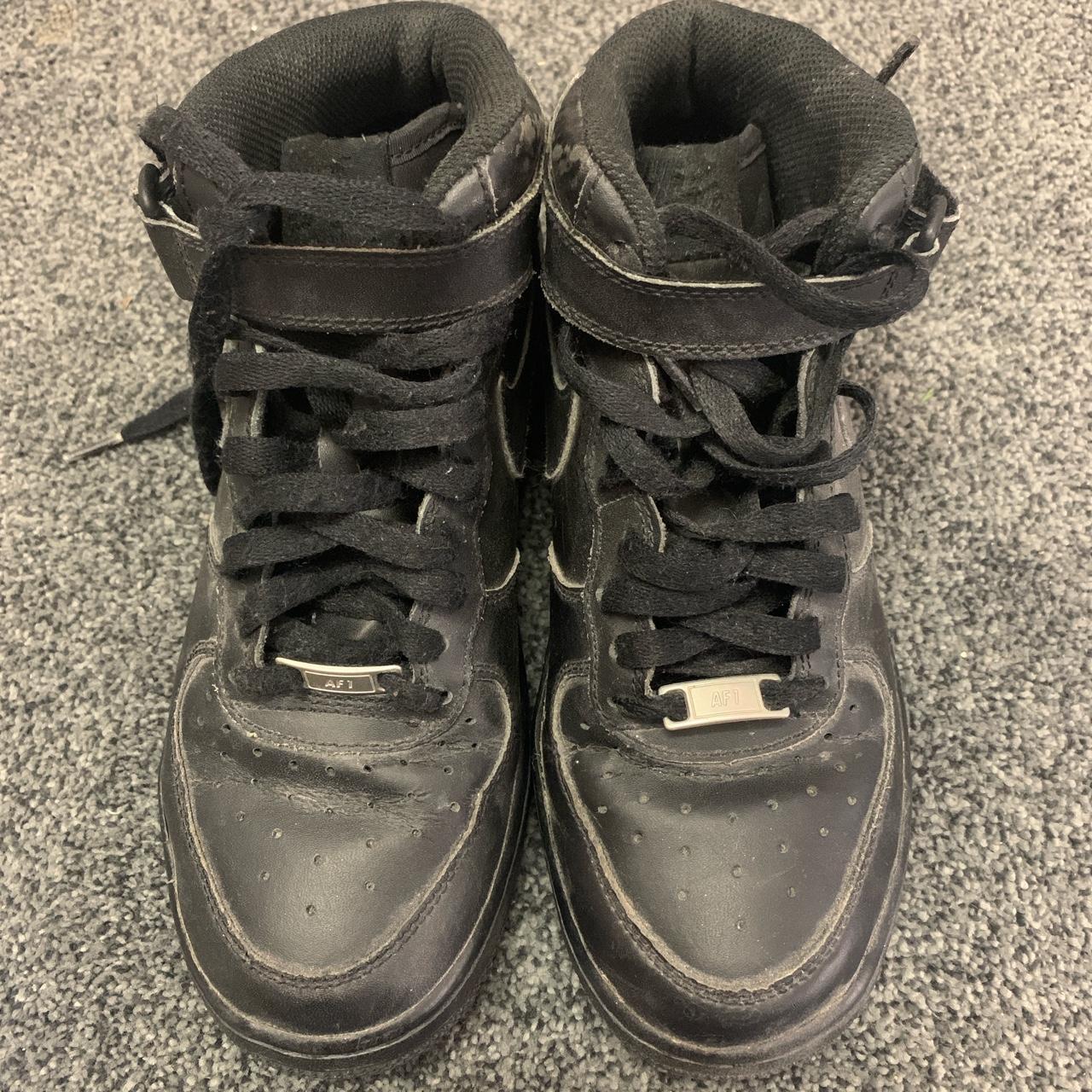 black high top nike airforces signs of wear - slight... - Depop