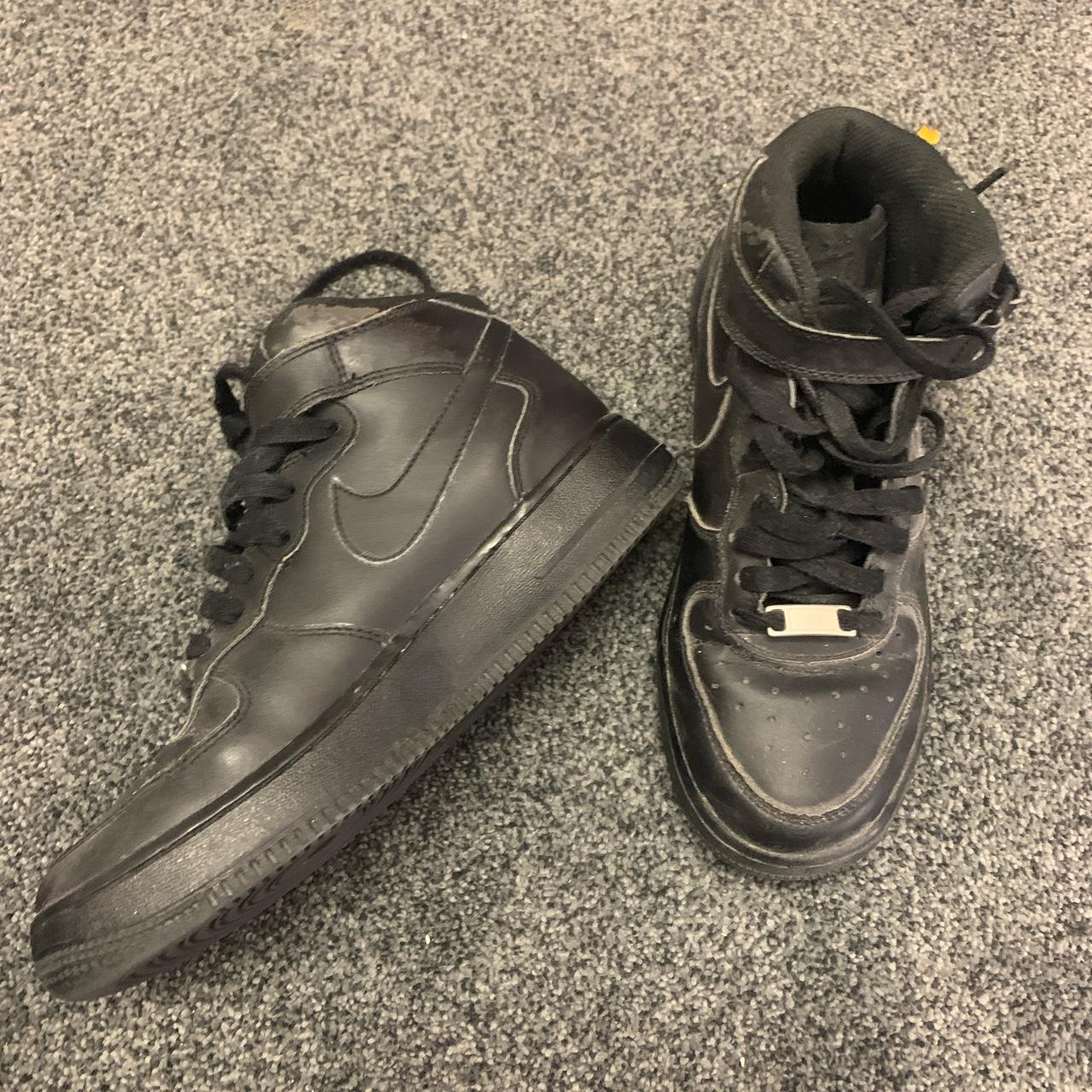 black high top nike airforces signs of wear - slight... - Depop