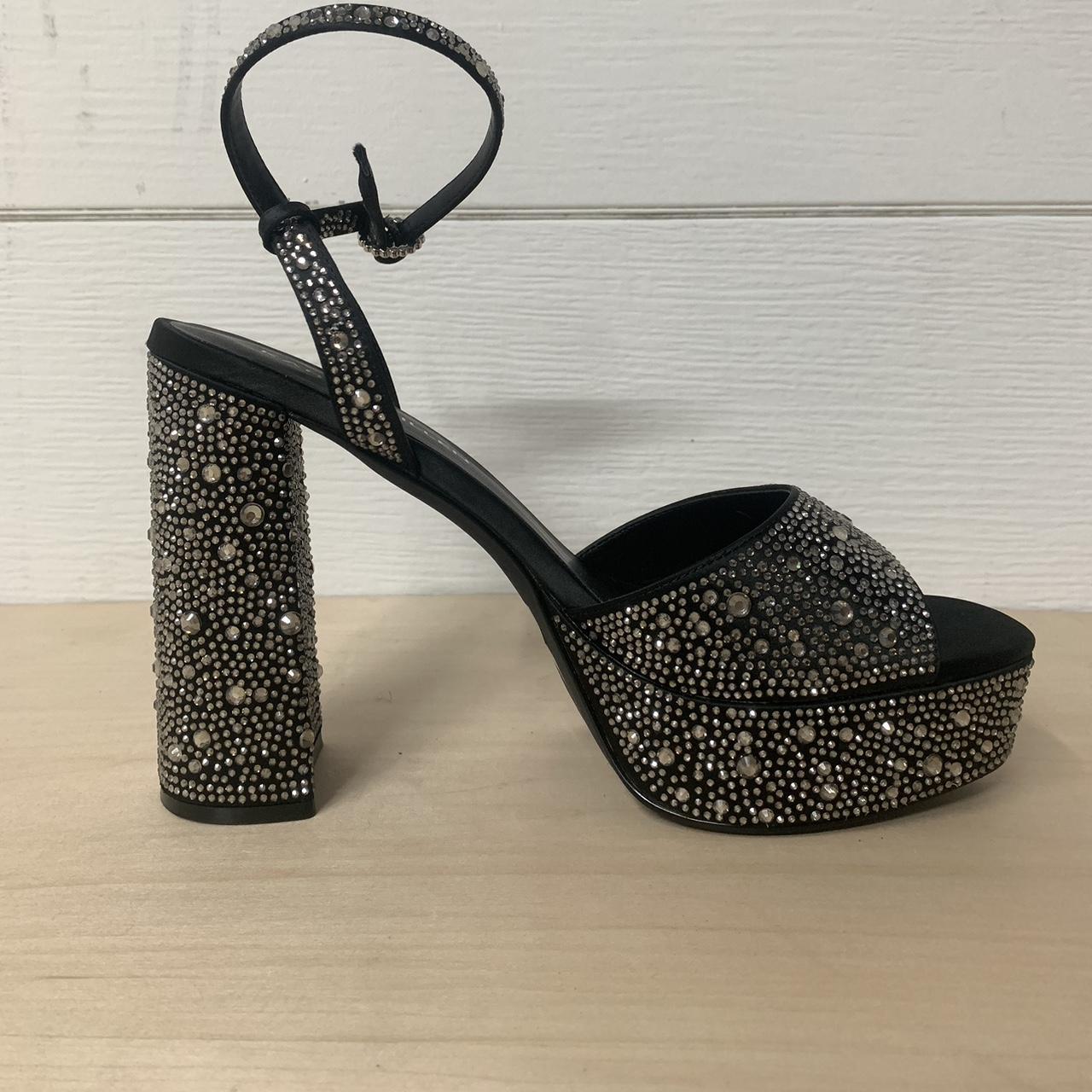 Diamante Karen Millen Block Heel Sandals Karen Millen Heatseal - Main Image