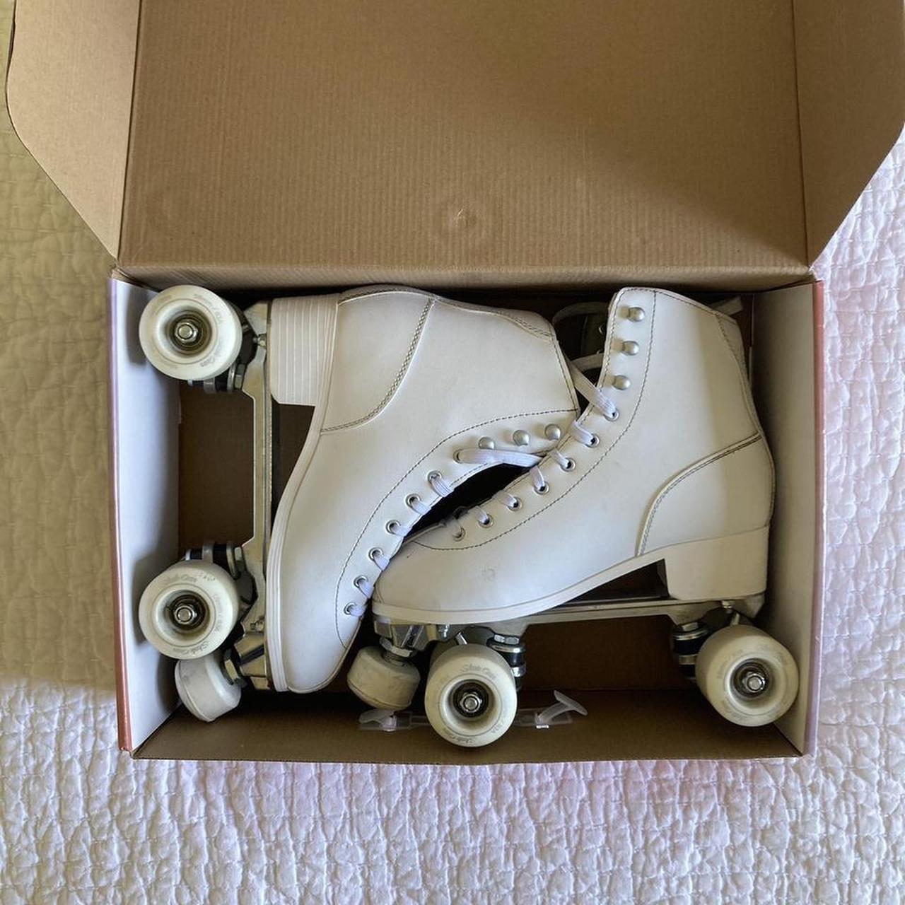 White Skate Gear roller skates Size• 9 (usually go... Depop