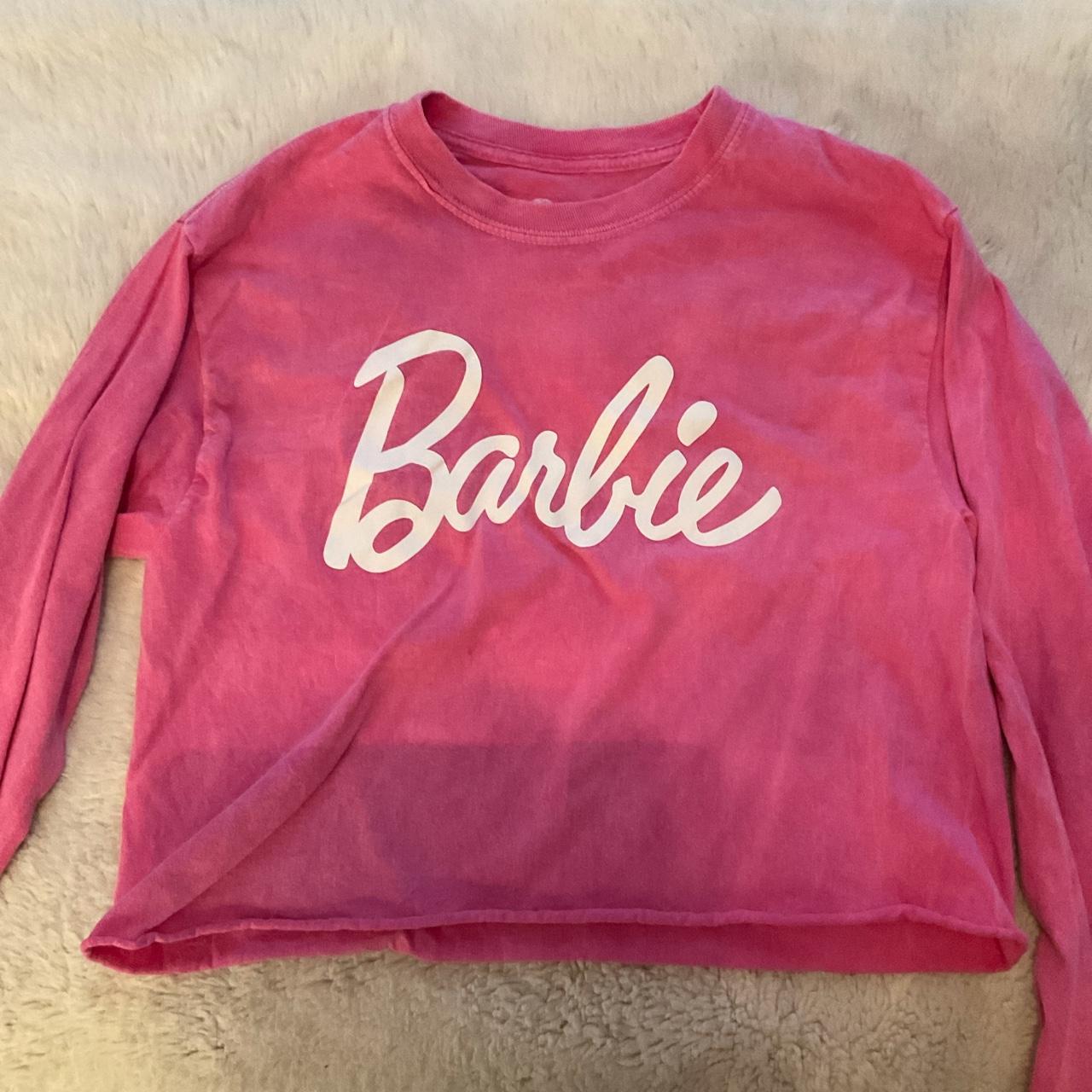 long sleeve barbie shirt super cute barely worn $4... - Depop