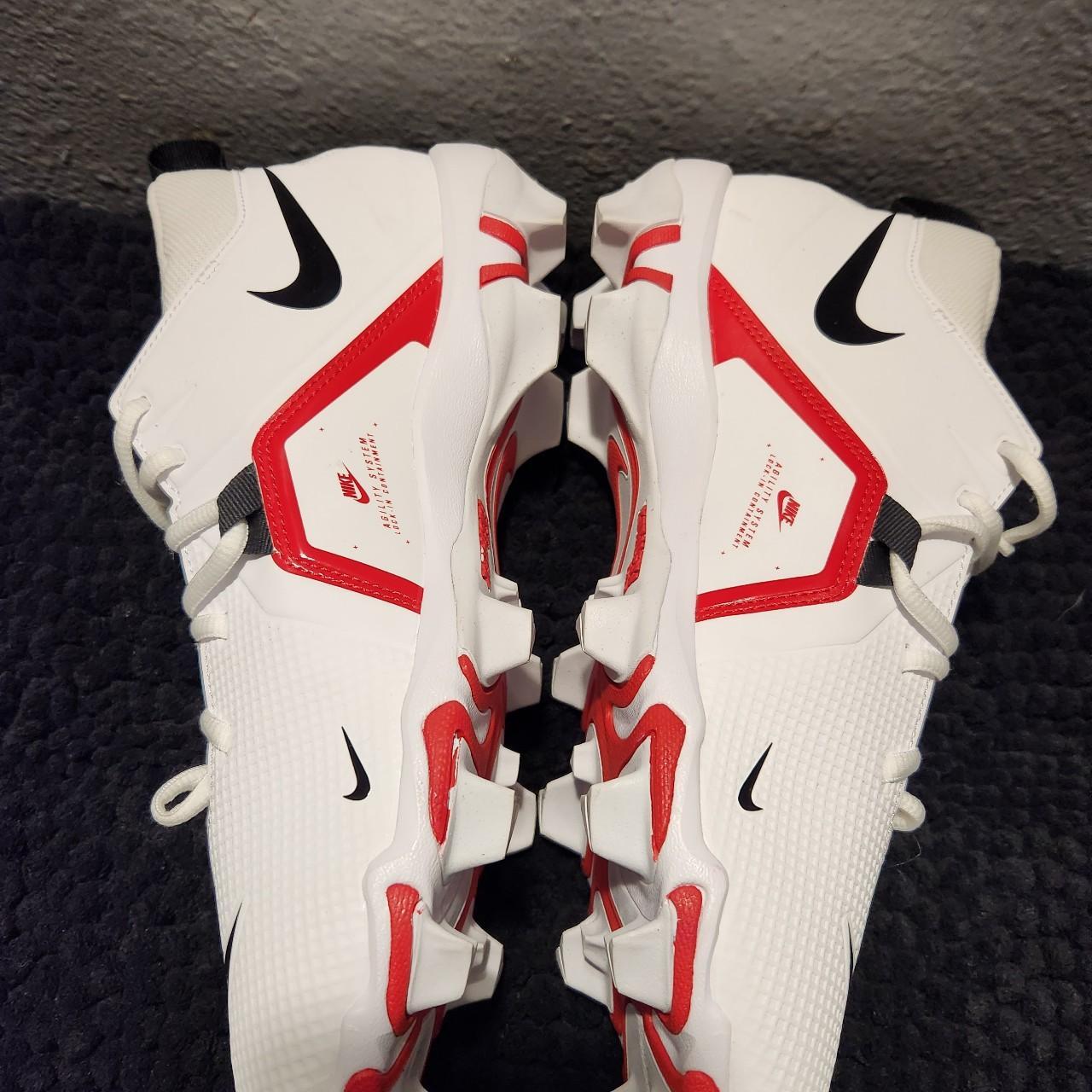 Nike Alpha Menace Elite Football Cleats red black - Depop