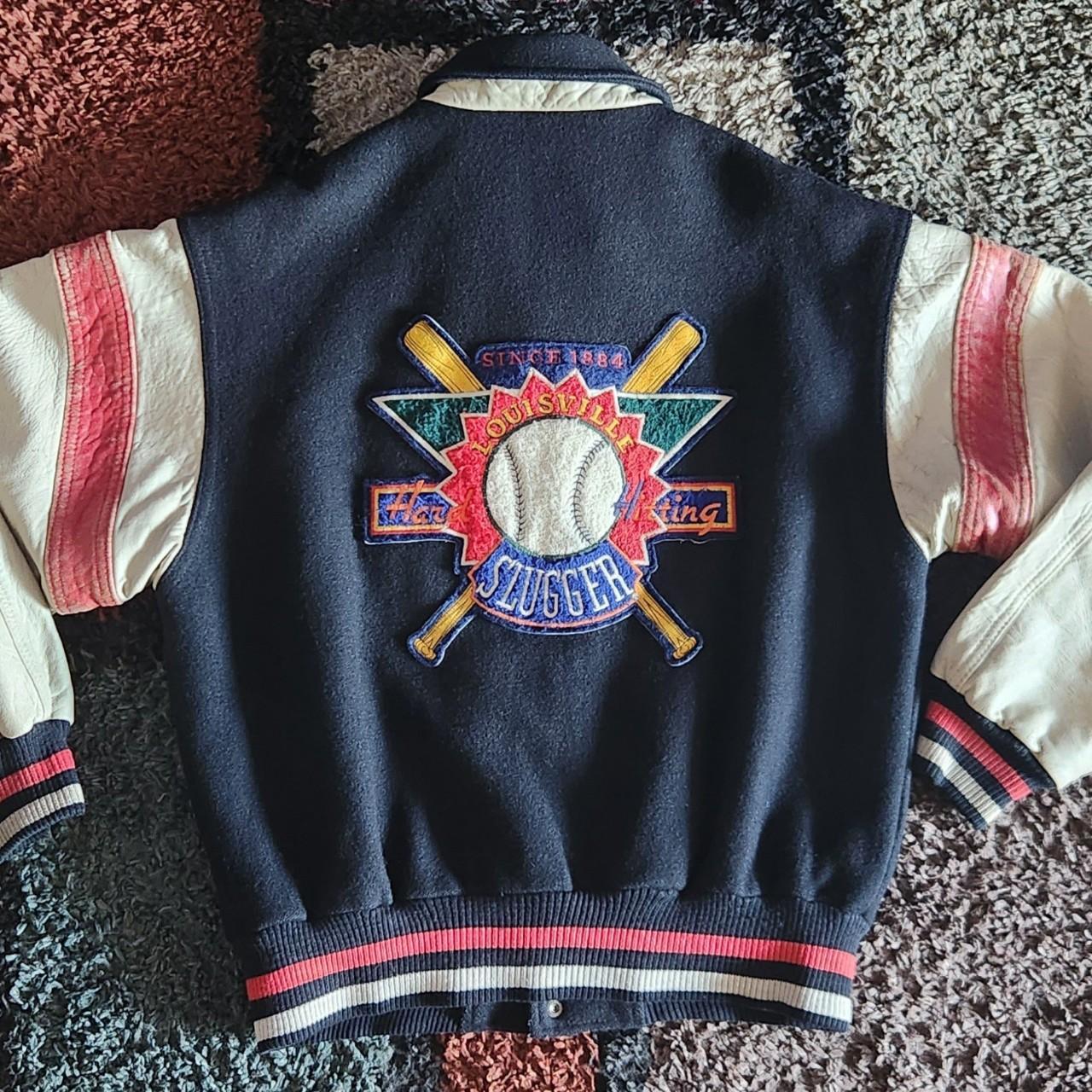 Vintage 80s Louisville Slugger Baseball Jacket Size Large Made In USA