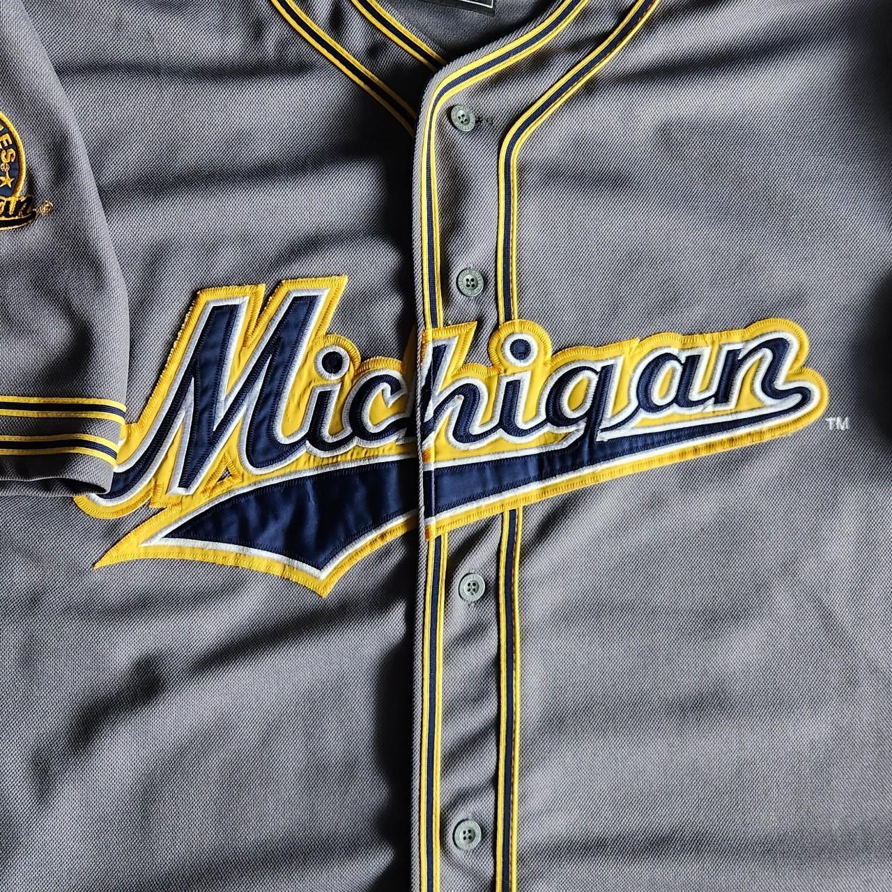 University of Michigan Vintage Baseball XL Jersey - Depop