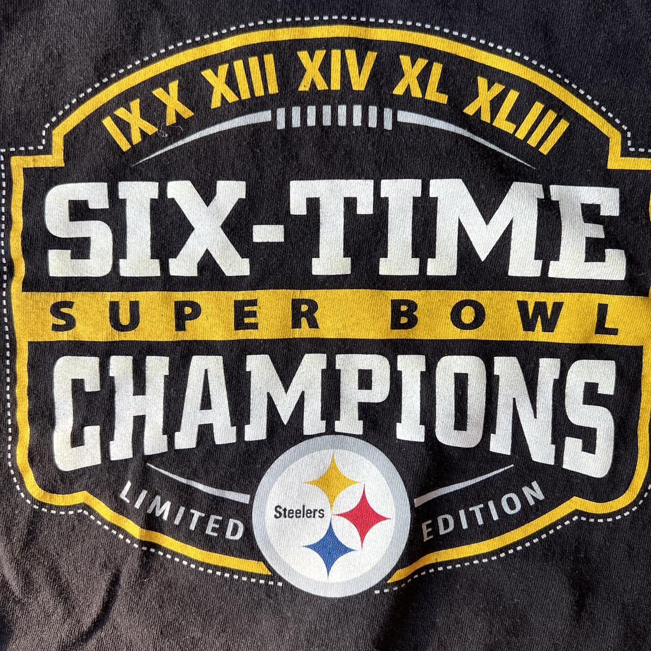 Y2K NFL Pittsburgh Steelers Super Bowl XLV Black - Depop